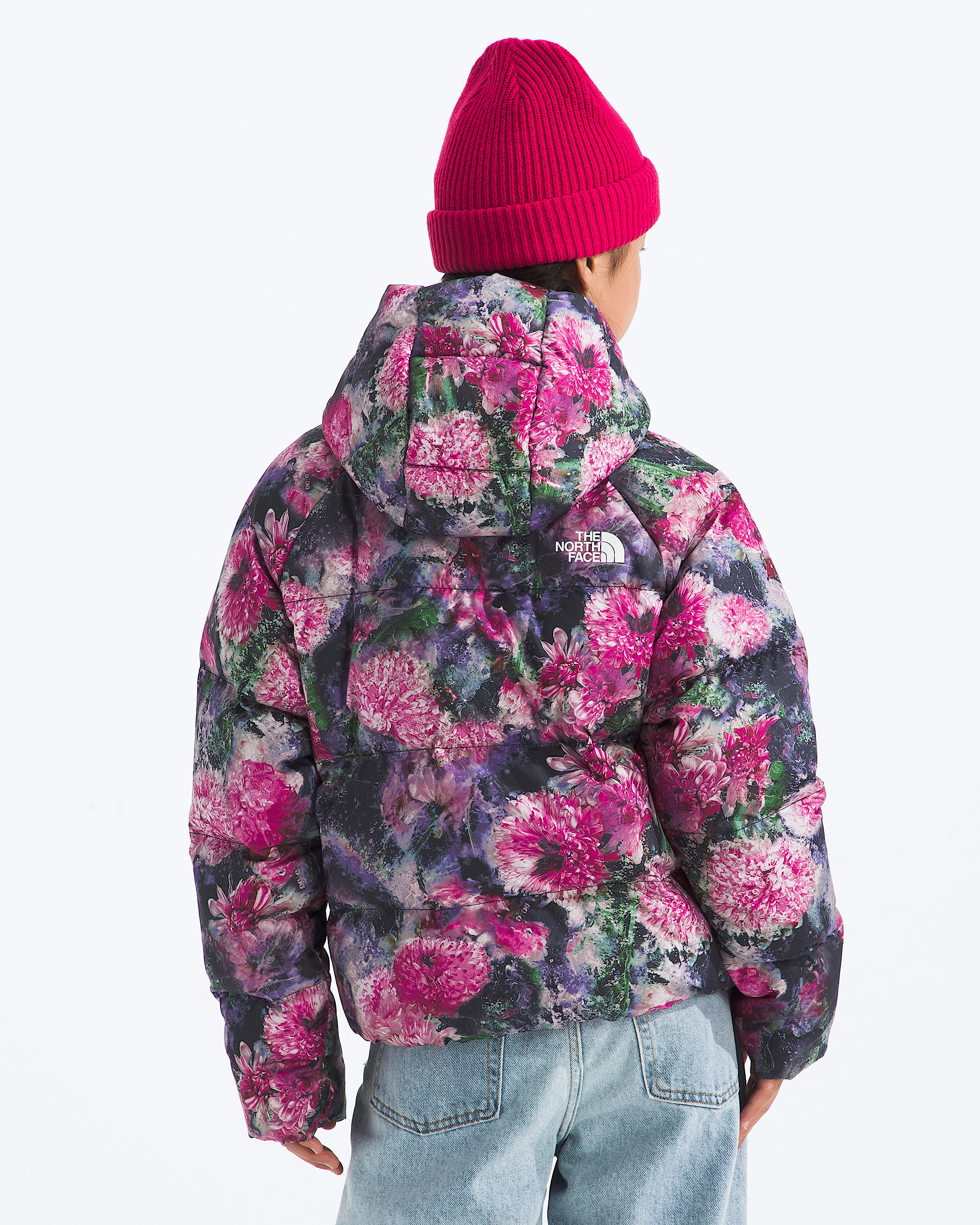Girls North Down Hooded JacketPrint TNF BACK