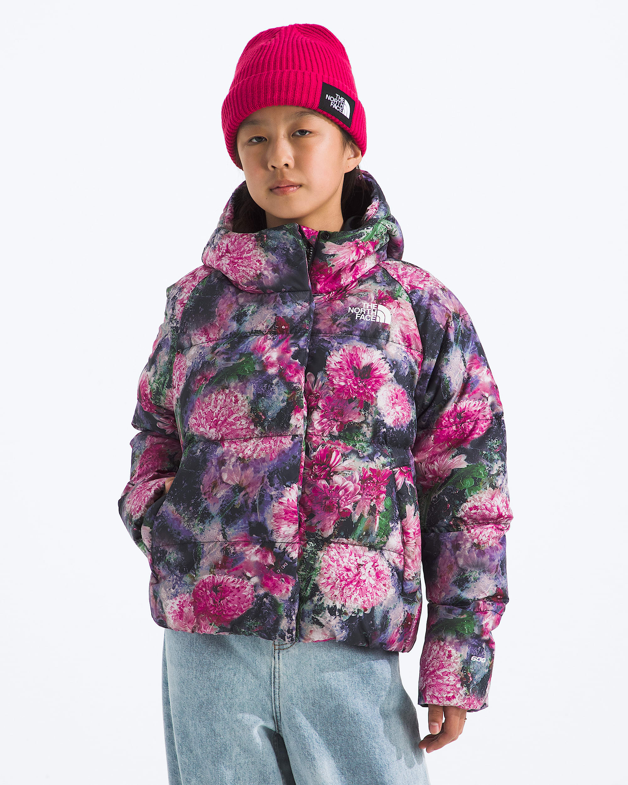 Girls North Down Hooded JacketPrint TNF Main