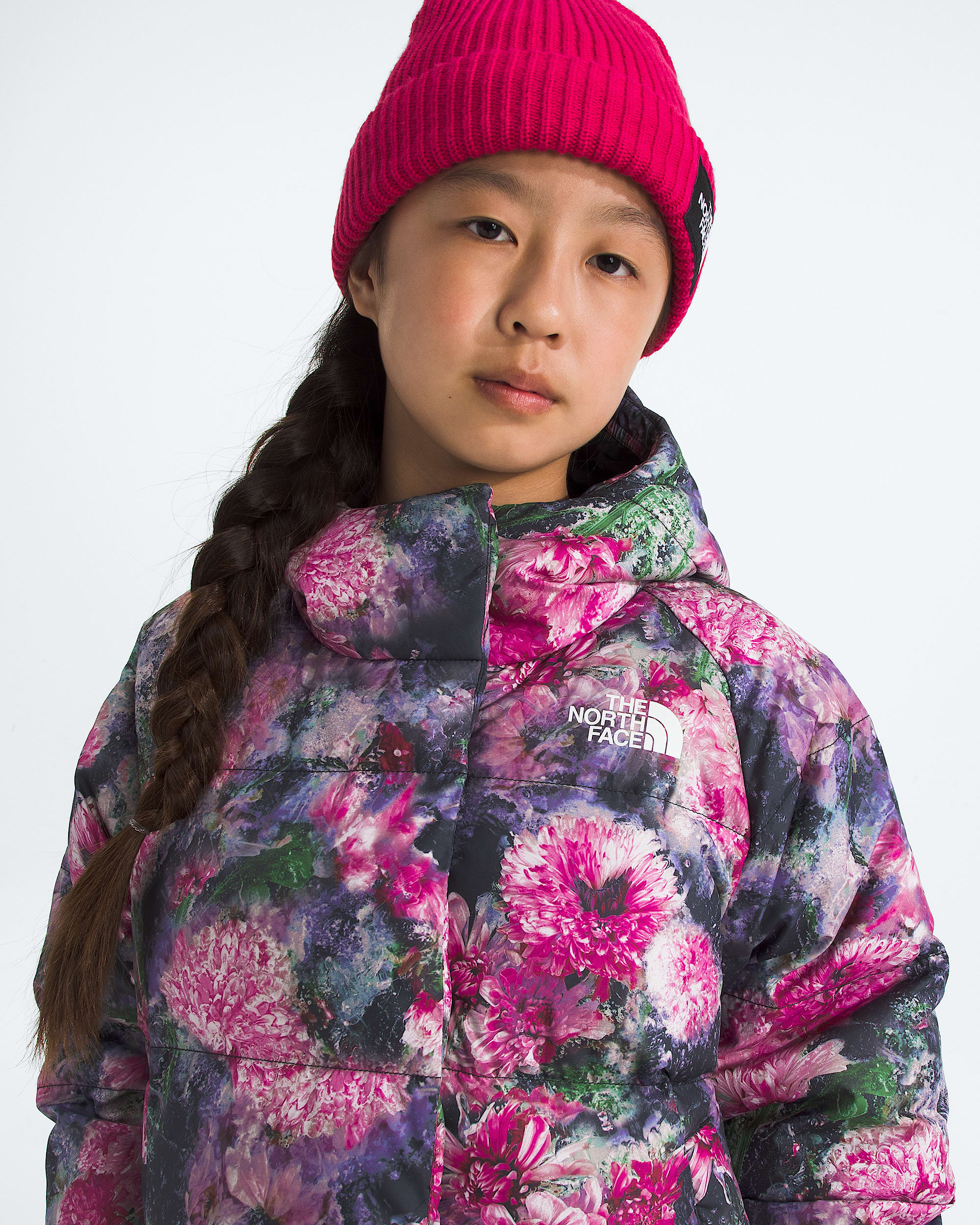 Girls North Down Hooded JacketPrint TNF HERO3