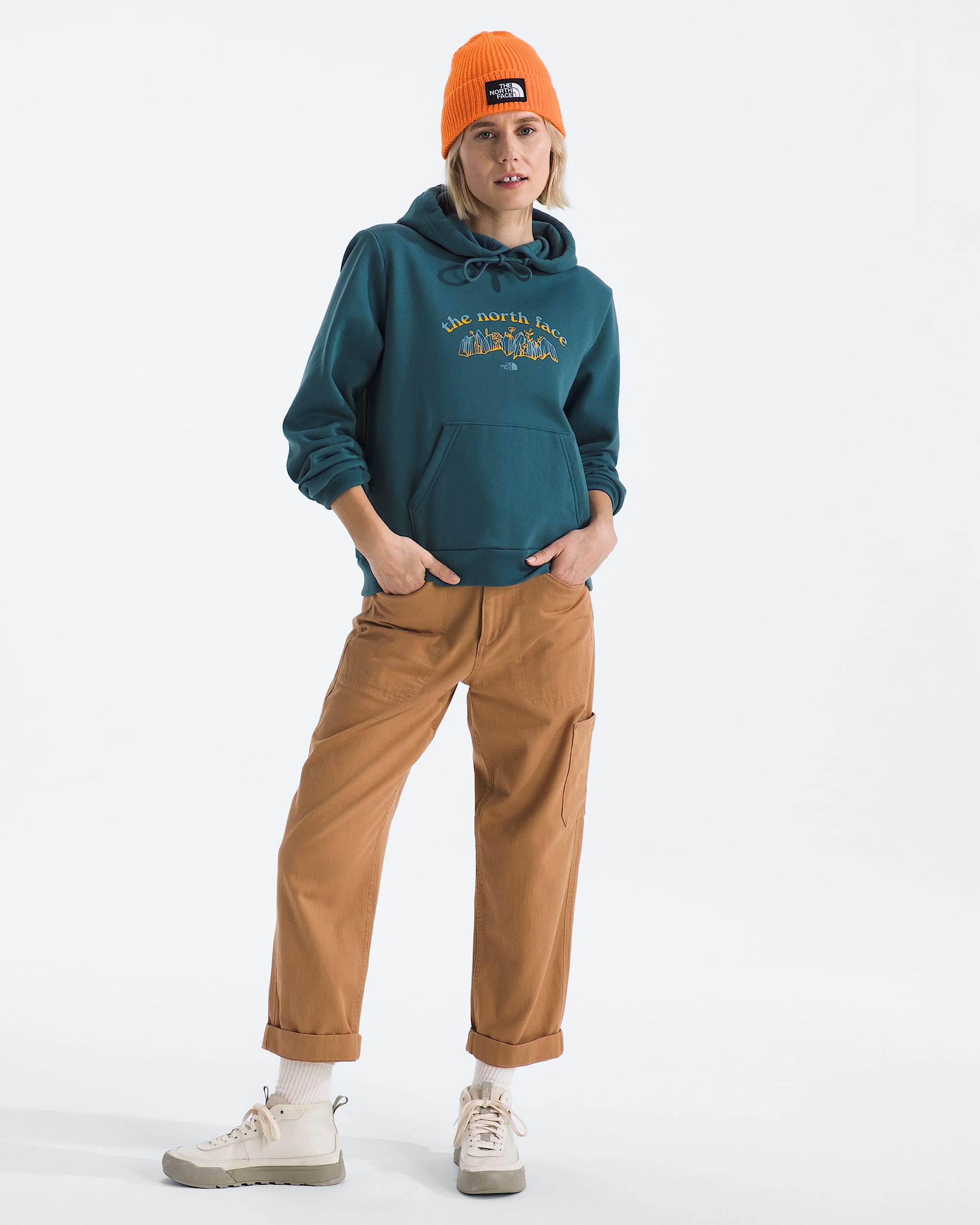 Womens Evolution RetroGrowth HoodieGraphic TNF HERO2