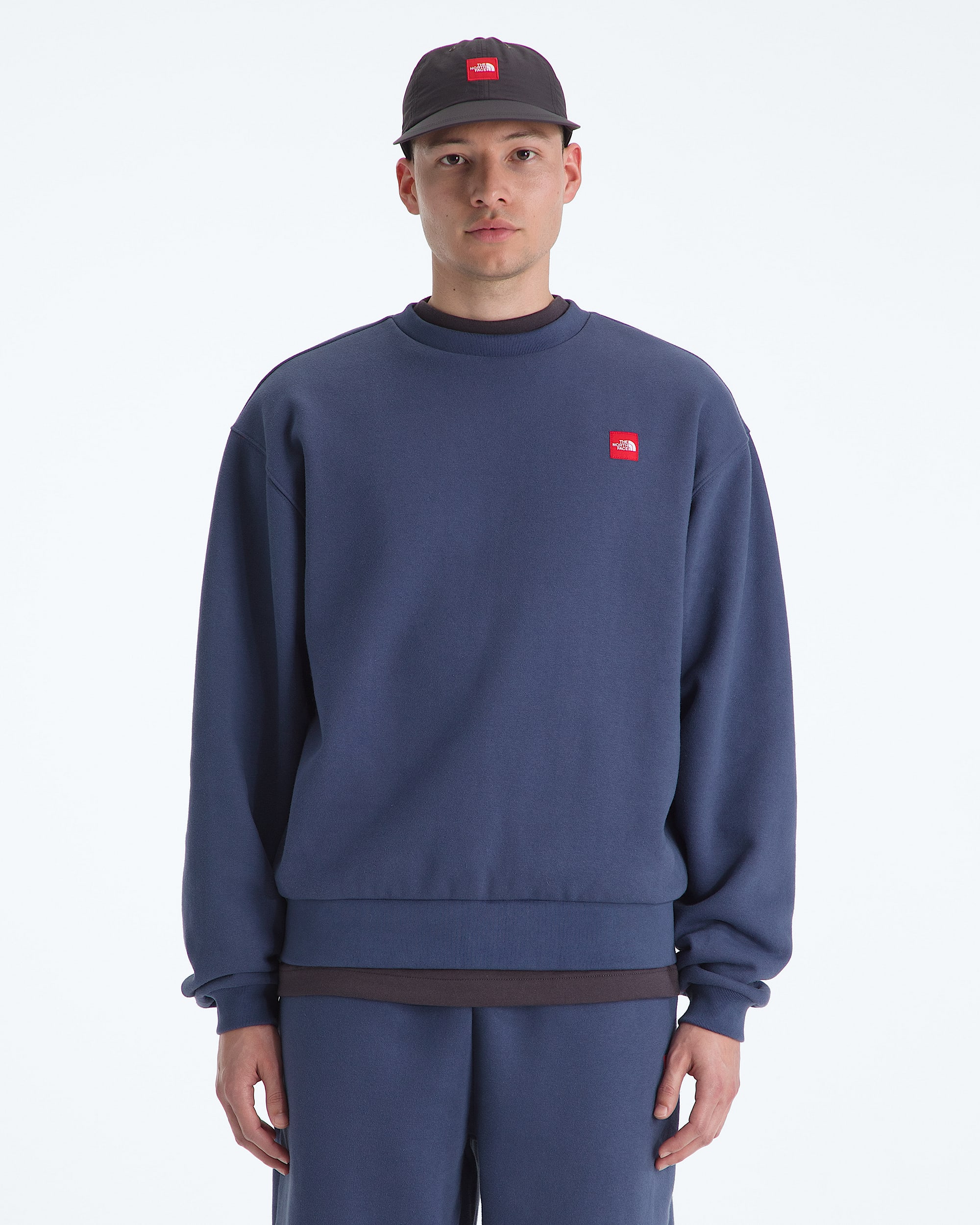 Mens TNF Red Box Crew TNF Main