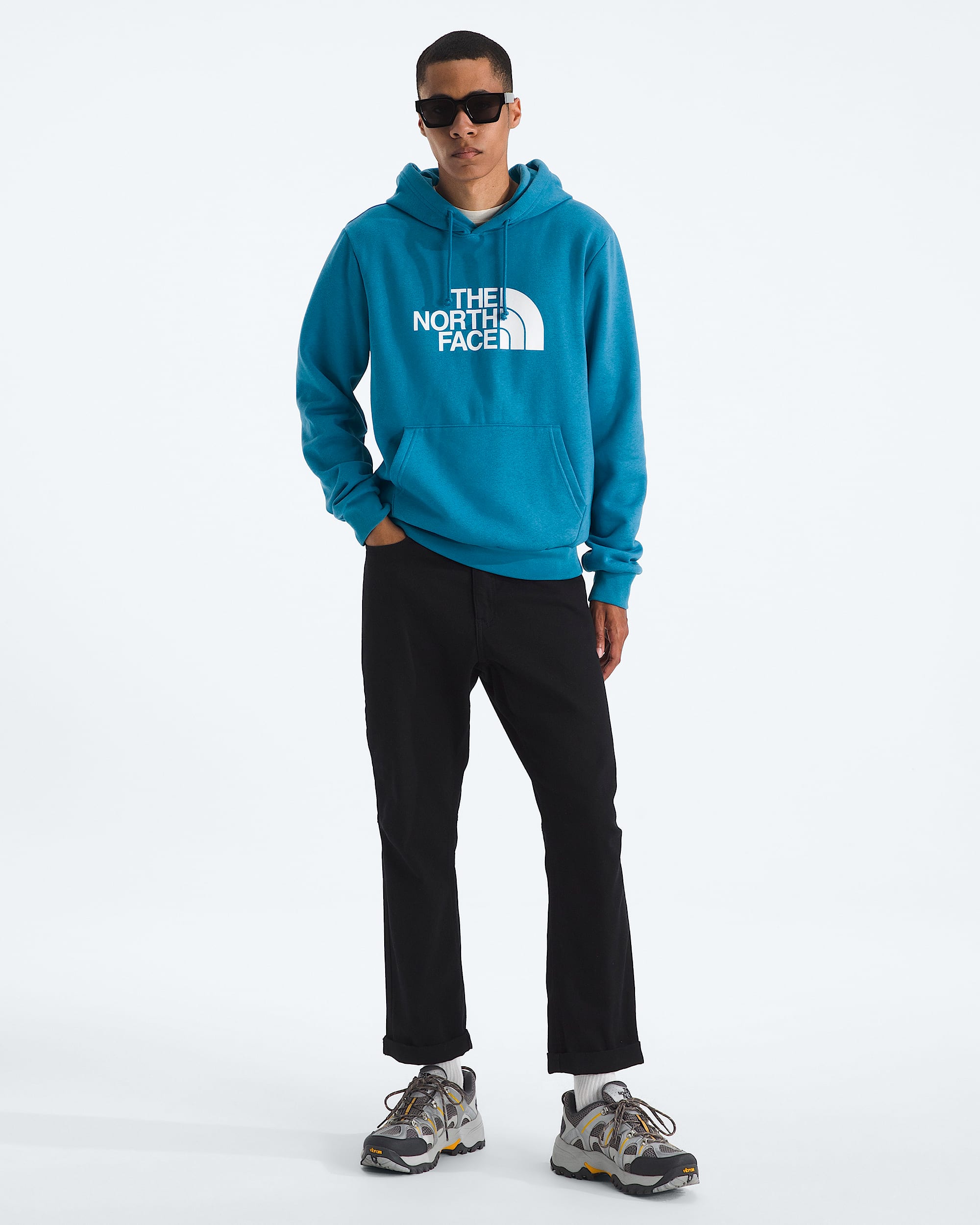 Mens Evolution Half Dome Regular Hoodie TNF HERO2