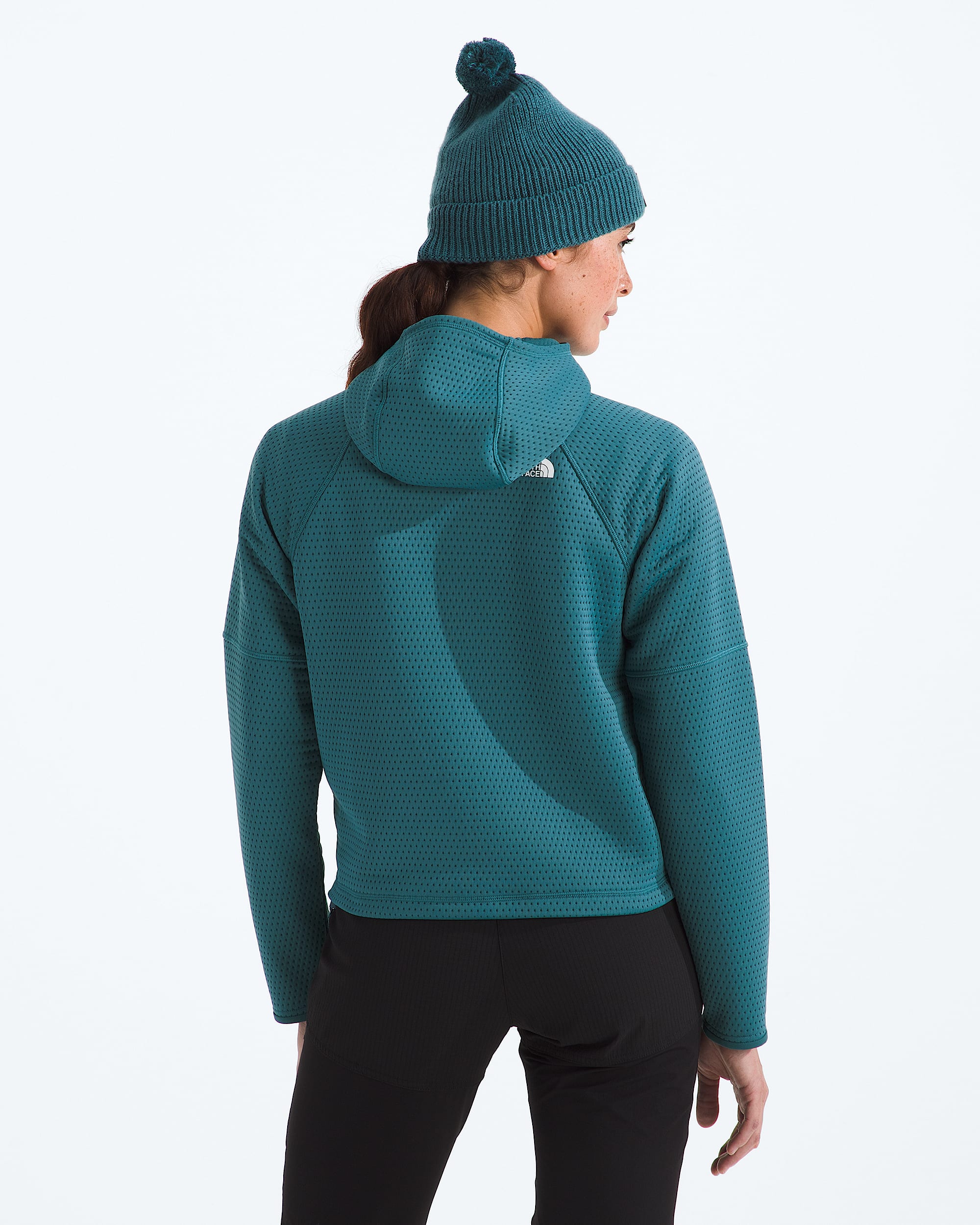 Womens DOTKNIT Thermal FullZip Hoodie TNF BACK
