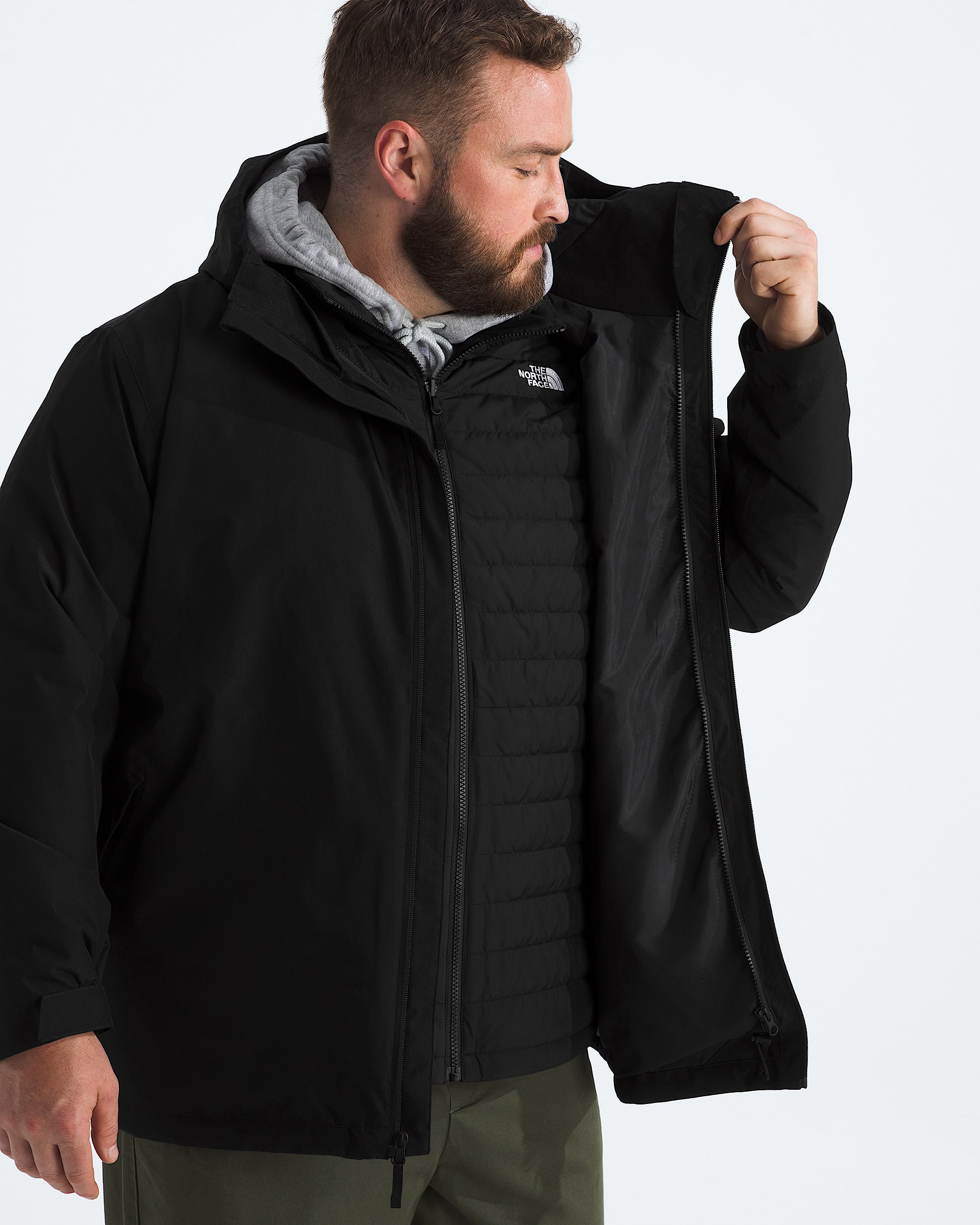 Manteau  capuchon Big Carto Mono Triclimate pour hommes TNF ALT1