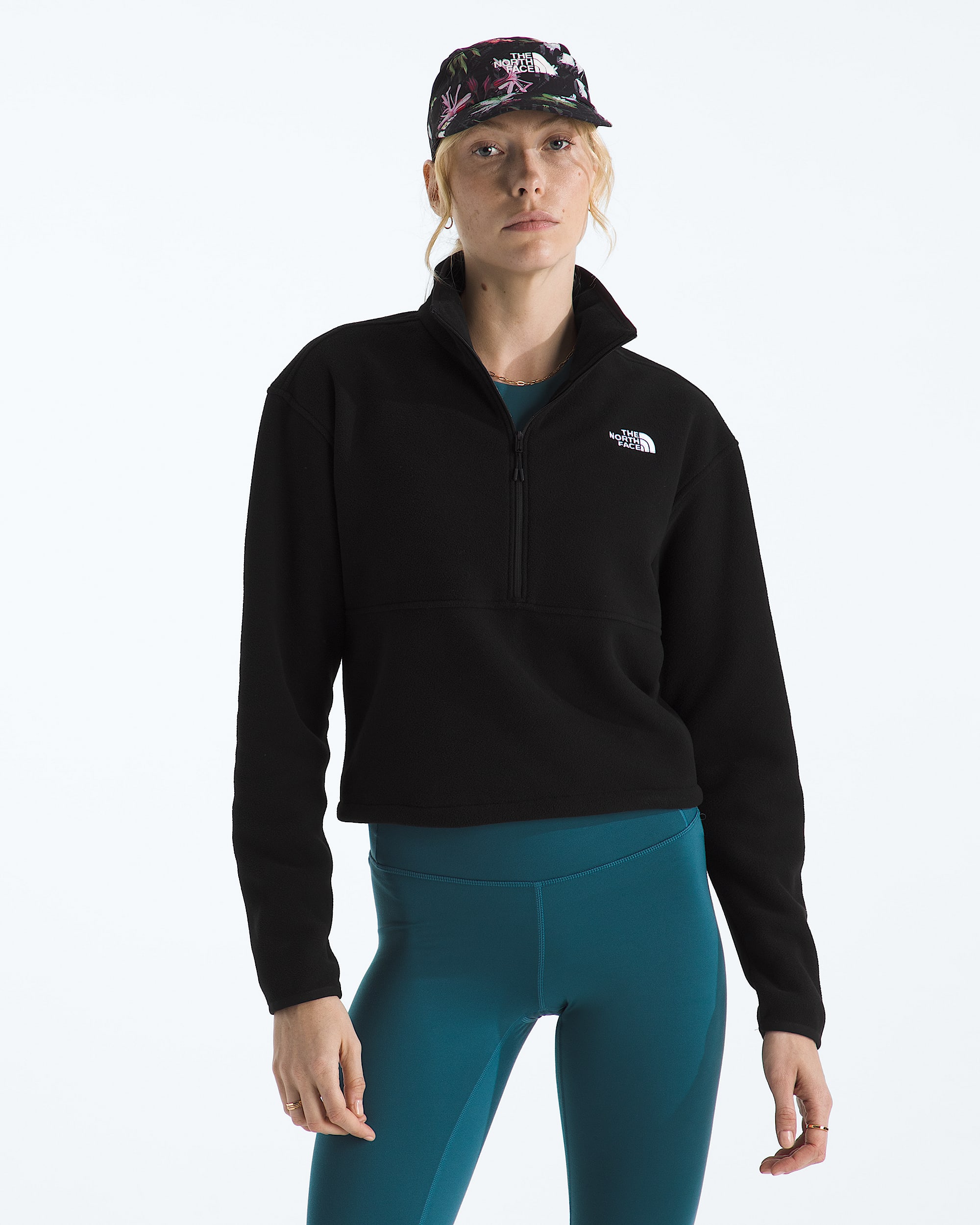 Womens Glacier Fleece Zip Short Jacket TNF Main