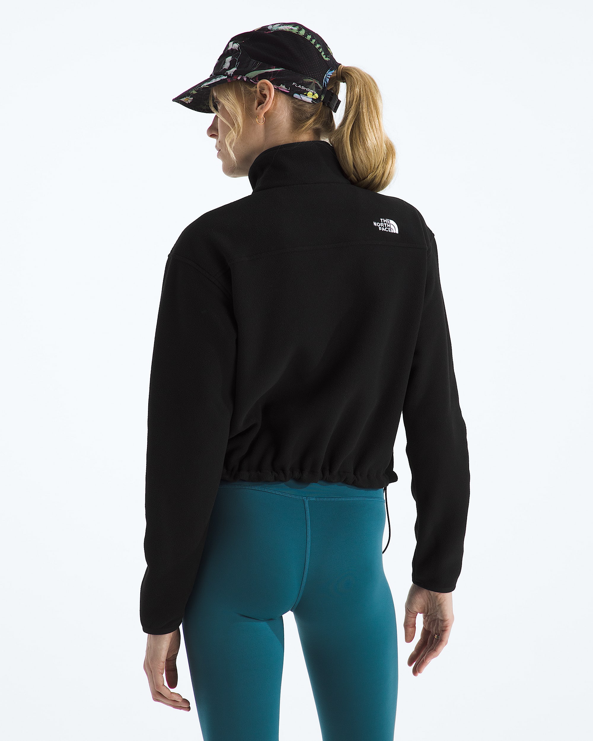 Womens Glacier Fleece Zip Short Jacket TNF BACK