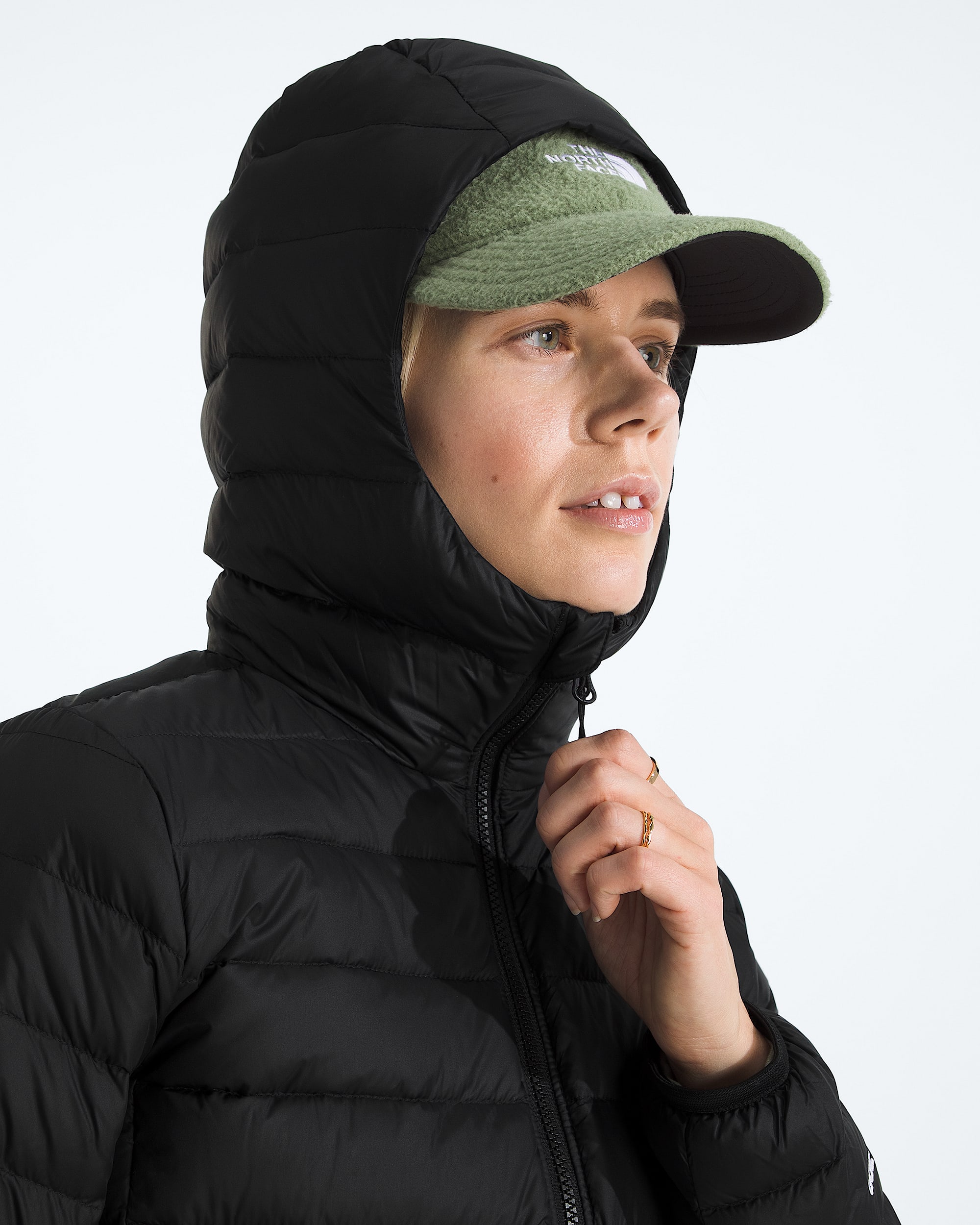 Manteau  capuchon en duvet classique pour femmes TNF MODELHOOD2