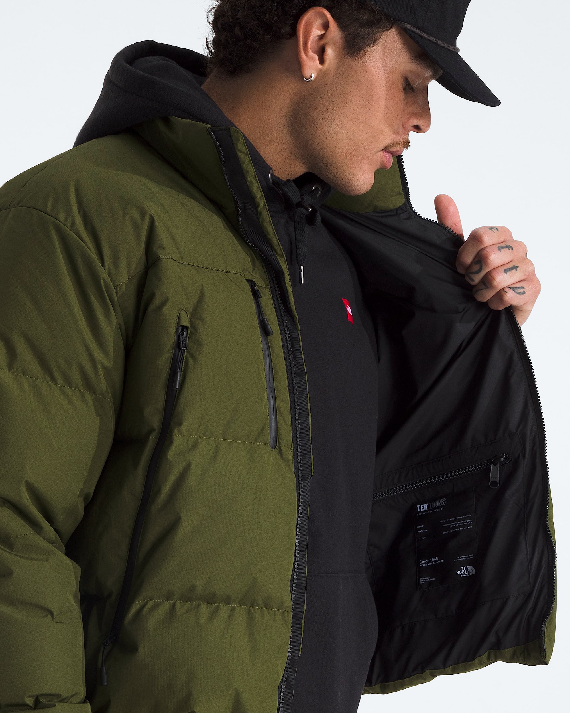 Mens RMST GORETEX Nuptse Tek Jacket TNF MODELINT
