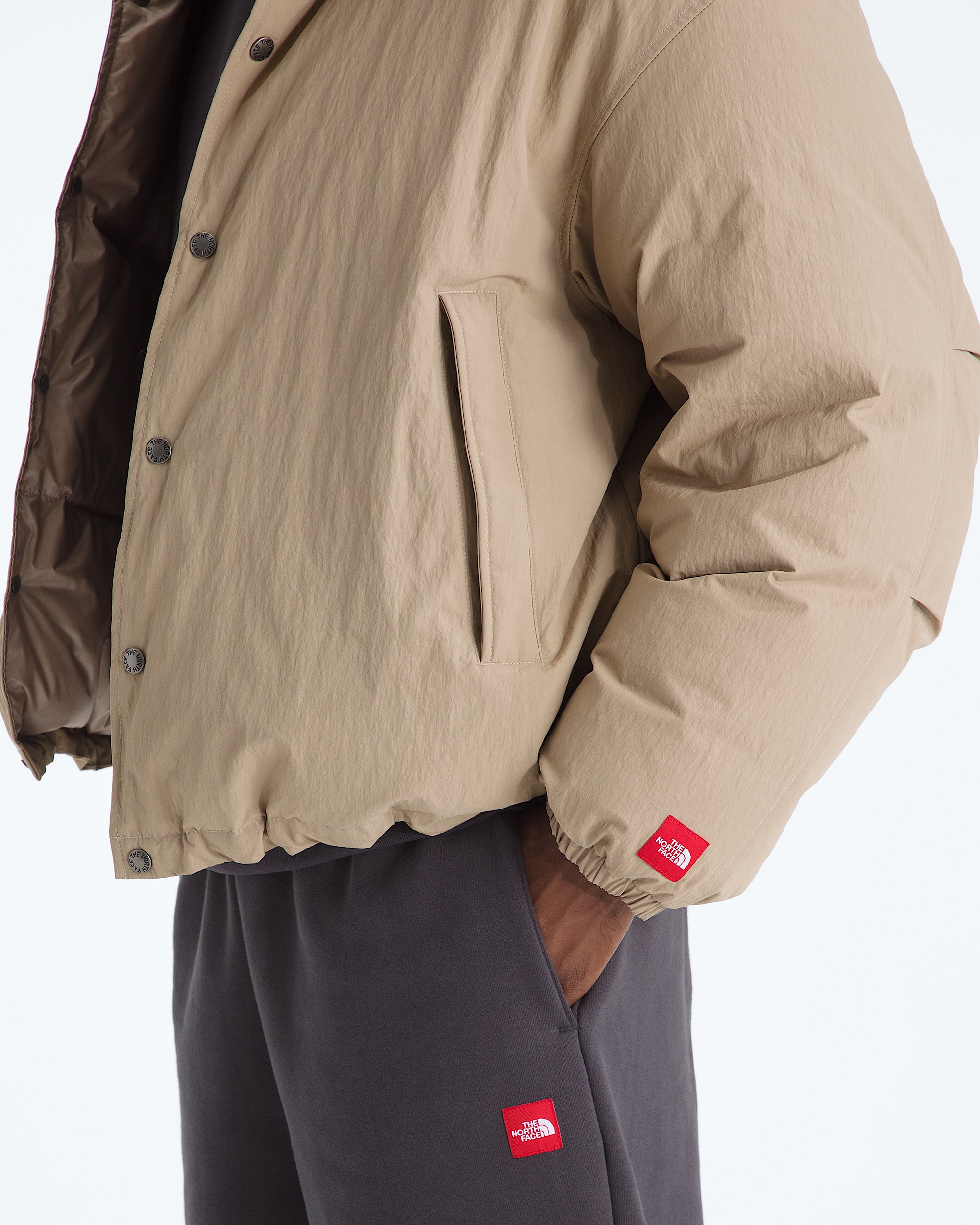 Mens TNF Red Box Down Jacket TNF ALT1