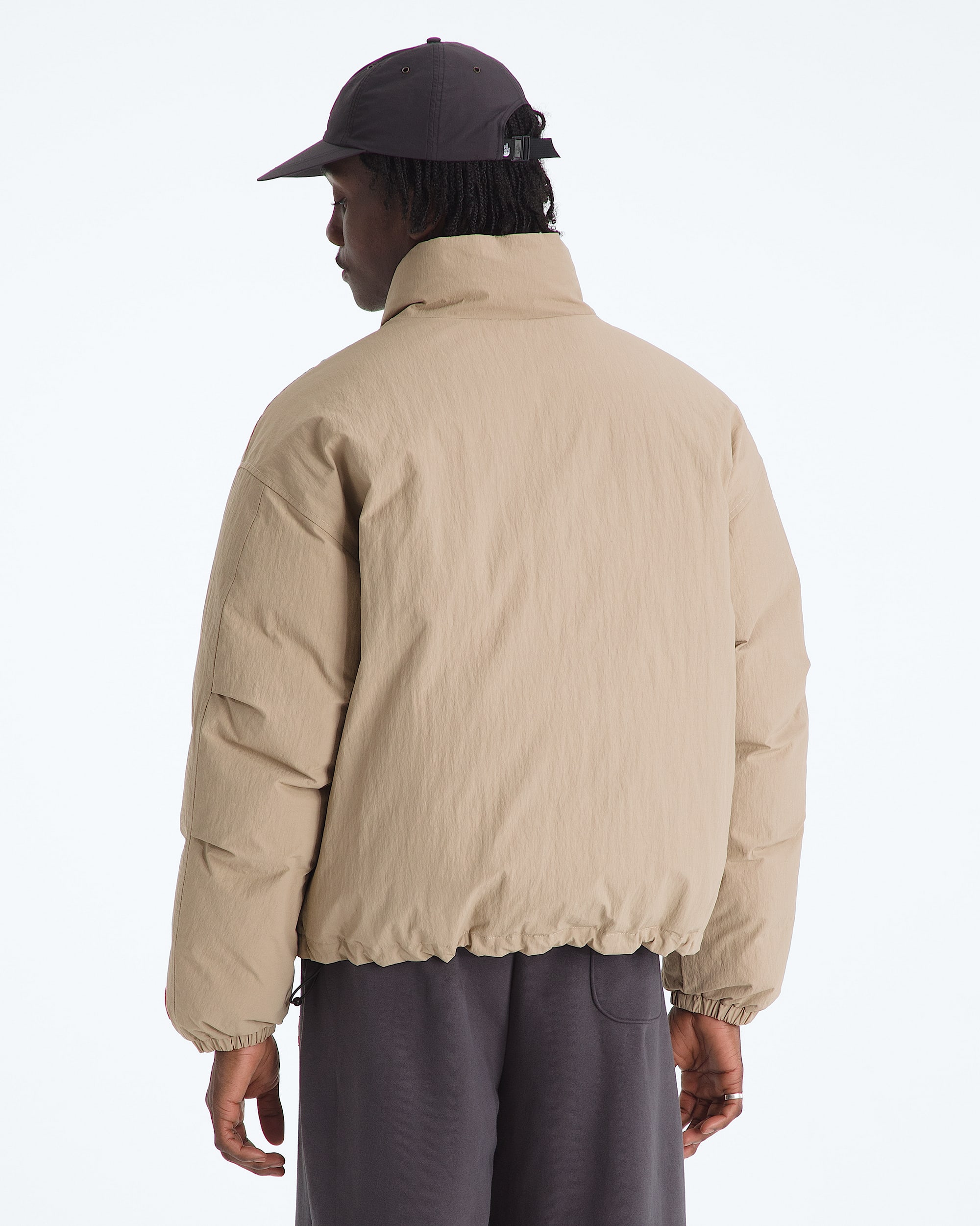 Mens TNF Red Box Down Jacket TNF BACK