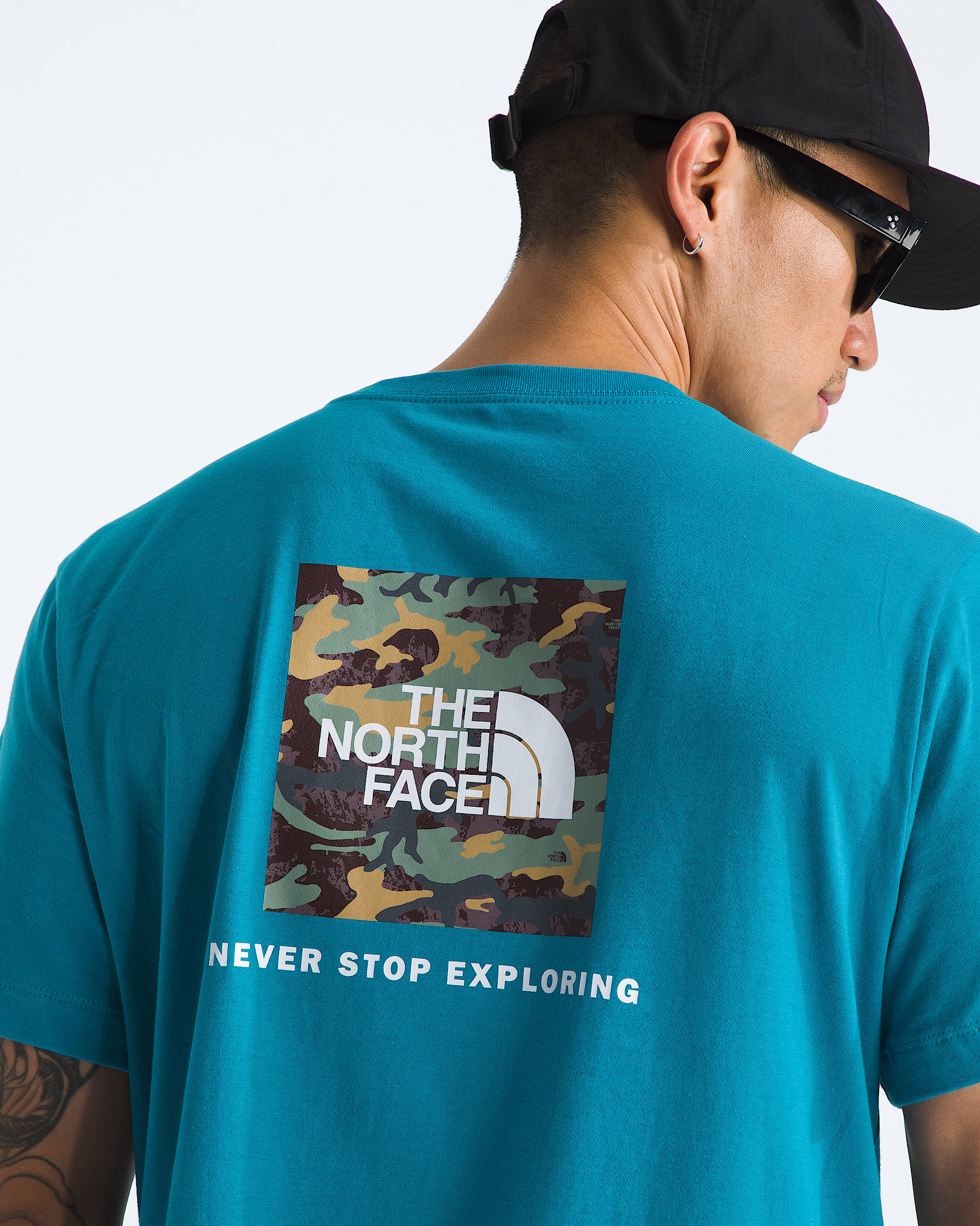 Mens Evolution Box Camo Fill ShortSleeve TeeGraphic TNF HERO2