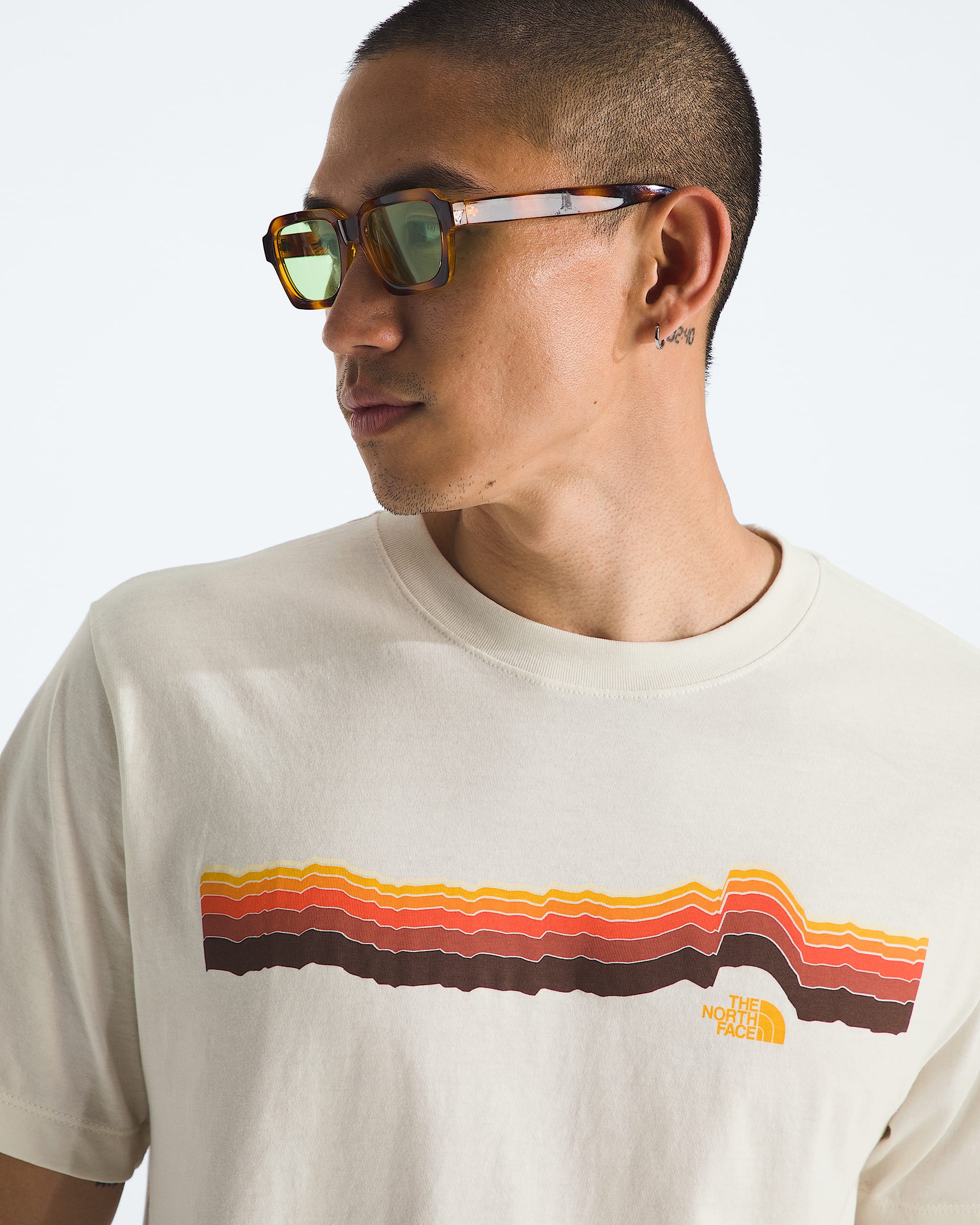 Mens Evolution Tequila Sunrise ShortSleeve TeeGraphic TNF HERO2