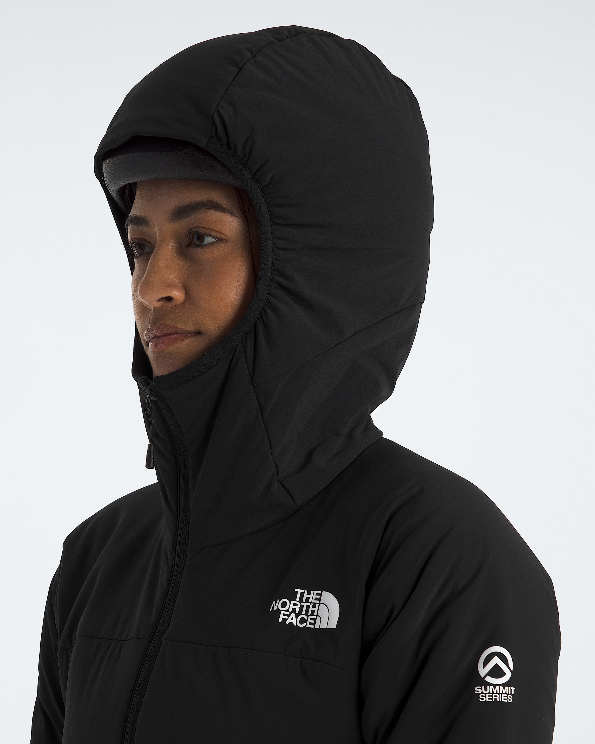 Womens Summit Series Casaval Hybrid Hoodie TNF MODELHOOD2