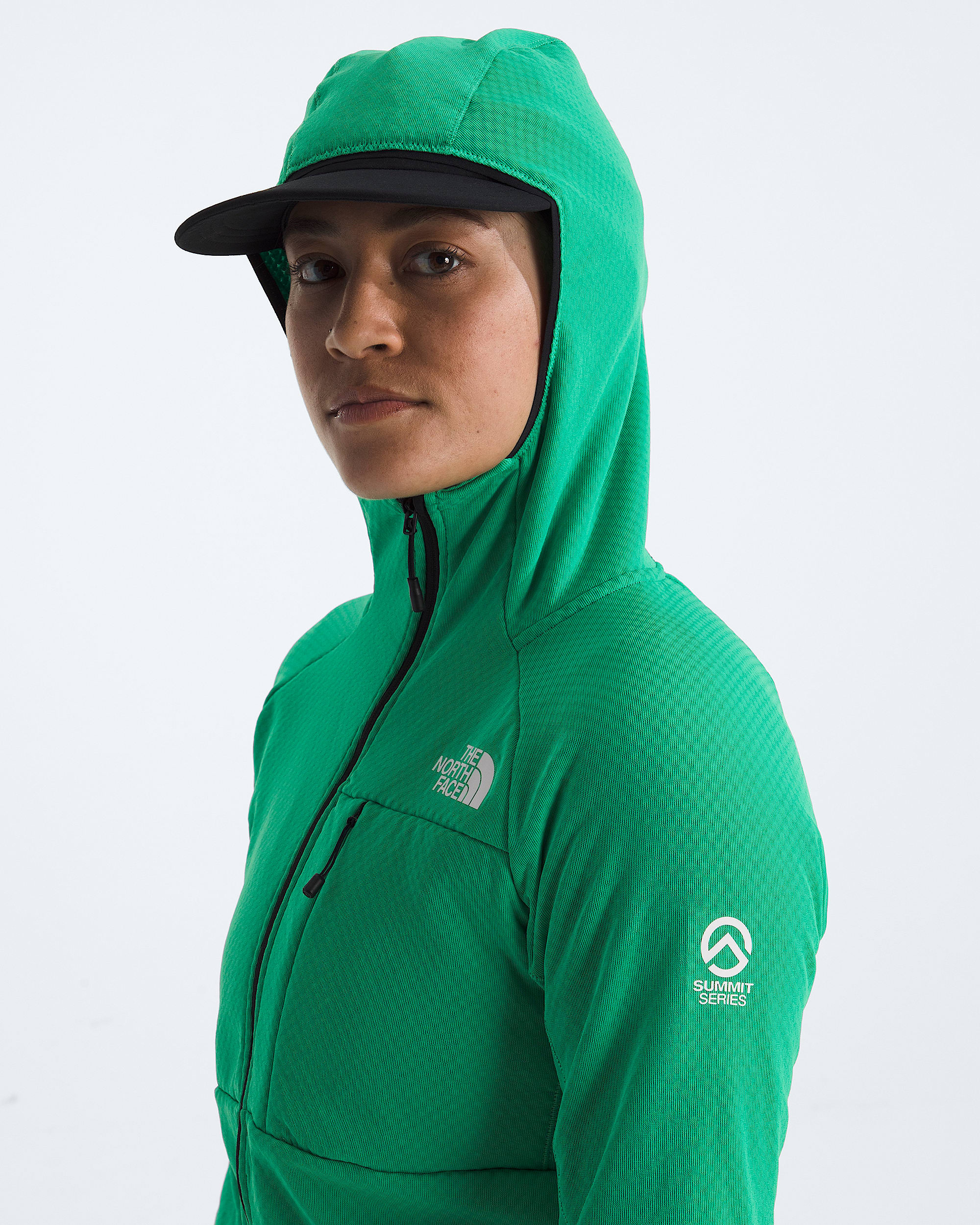 Womens Summit Series FUTUREFLEECE FullZip Hoodie TNF MODELHOOD2
