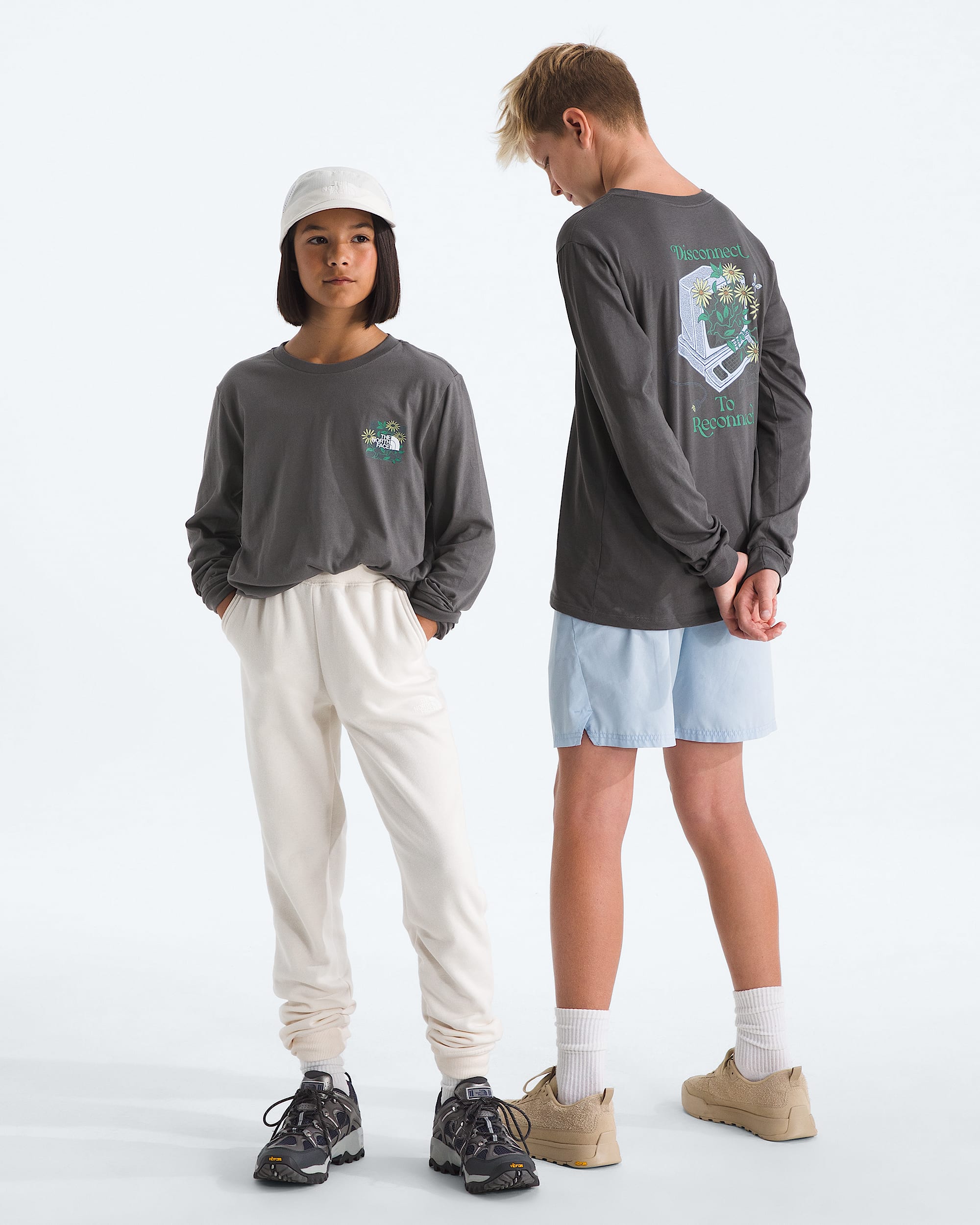 Boys  Girls Evolution Disconnect LongSleeve TeeGraphic TNF Main
