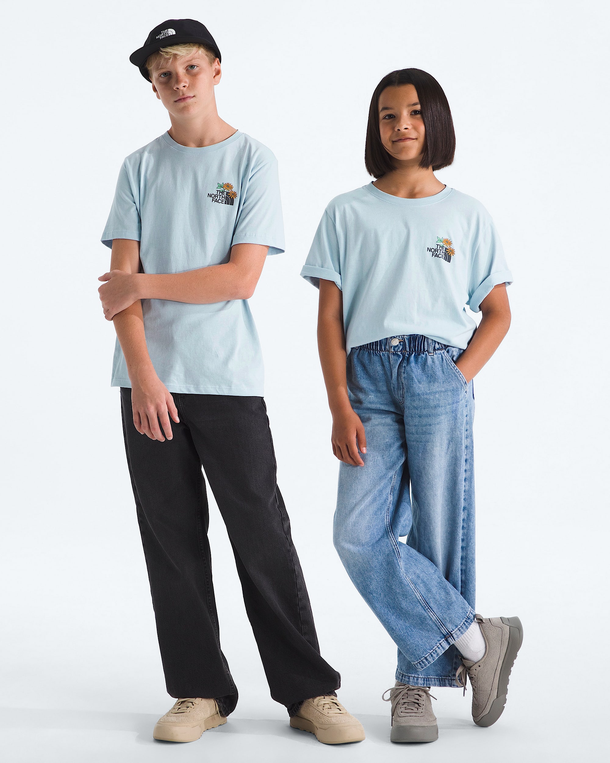 Boys  Girls Evolution Flora ShortSleeve TeeGraphic TNF Main
