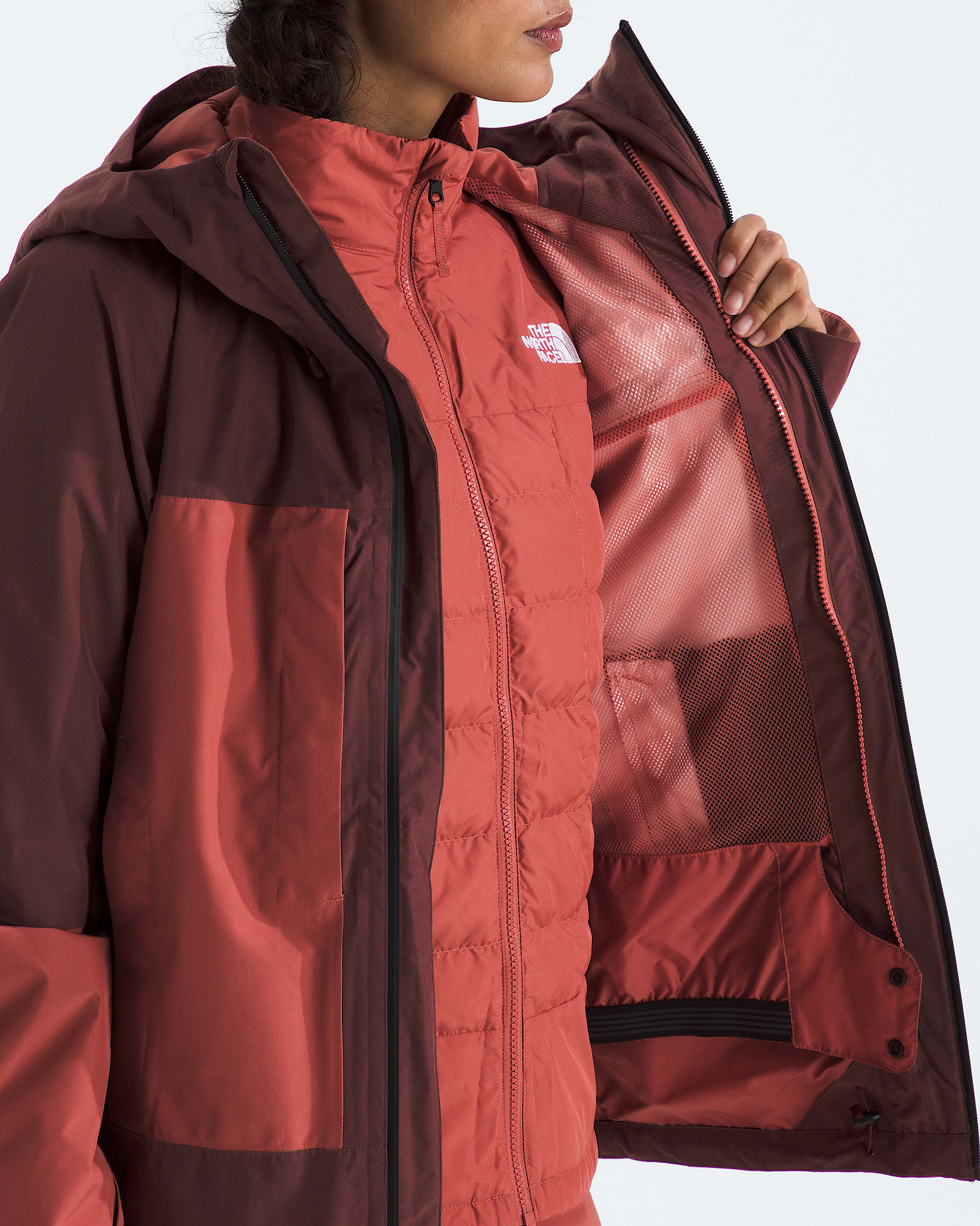 Womens THERMOBALL Snow Triclimate Jacket TNF ALT1