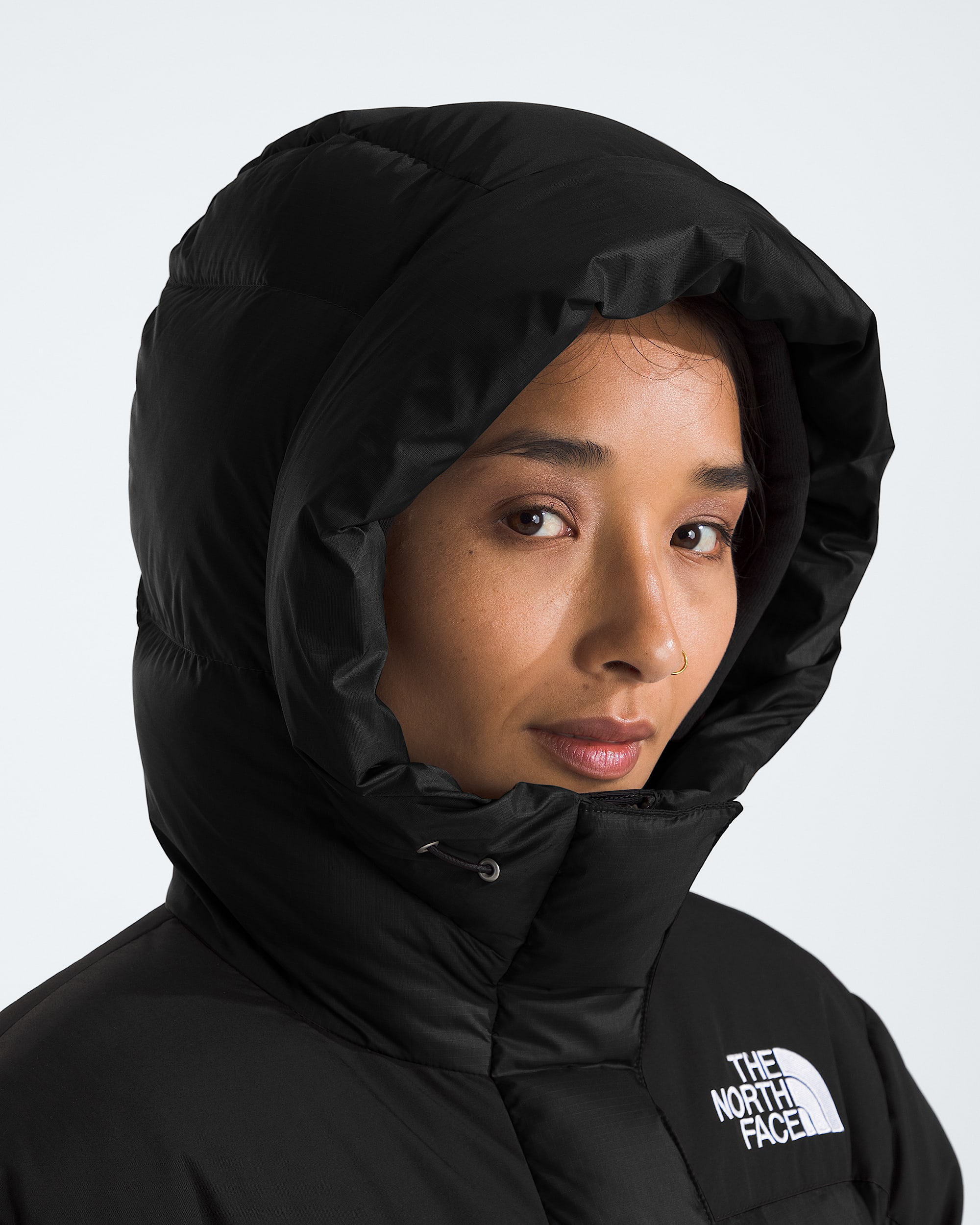 Womens HMLYN Down Parka TNF MODELHOOD2