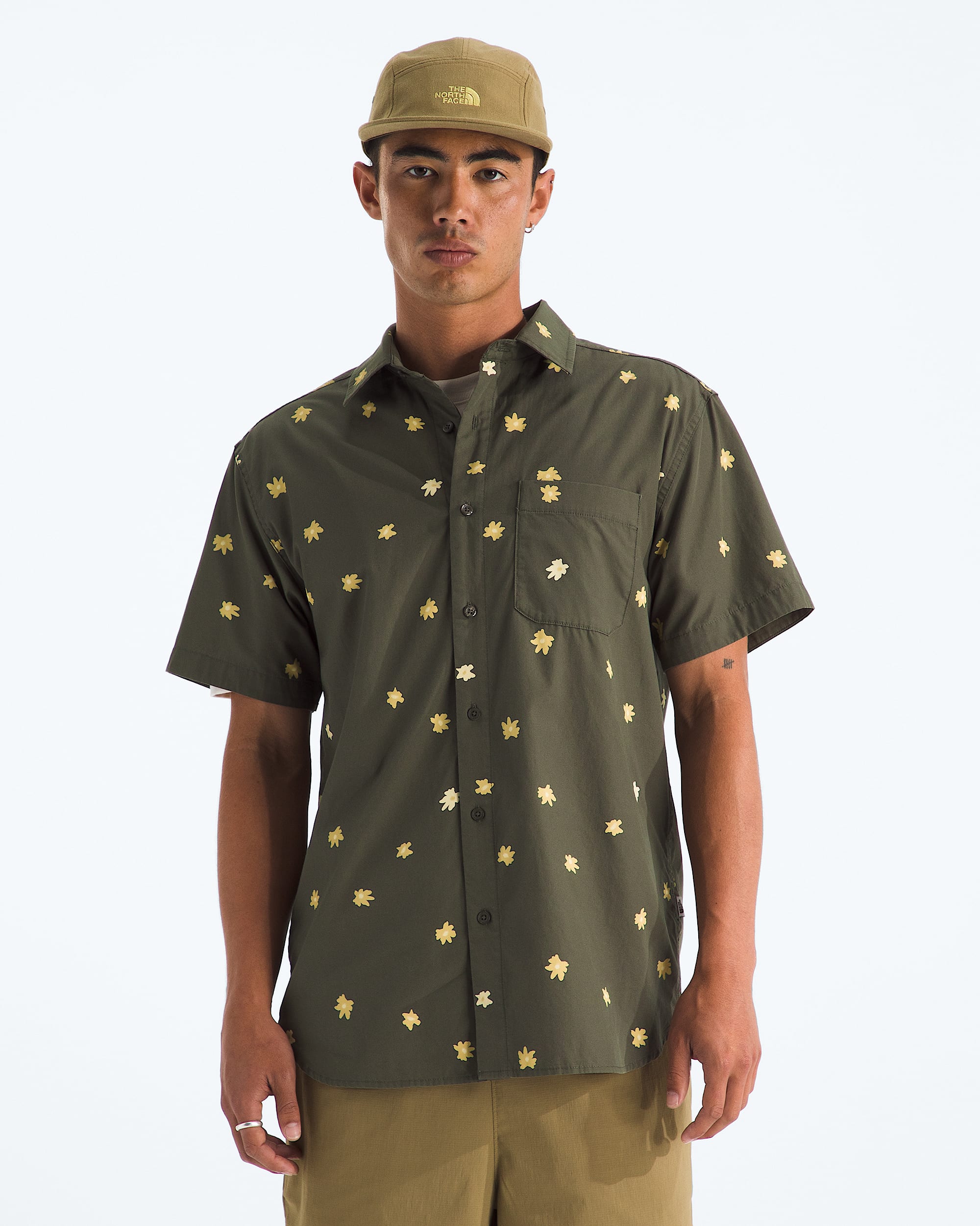 Mens ShortSleeve Baytrail Pattern Shirt TNF HERO