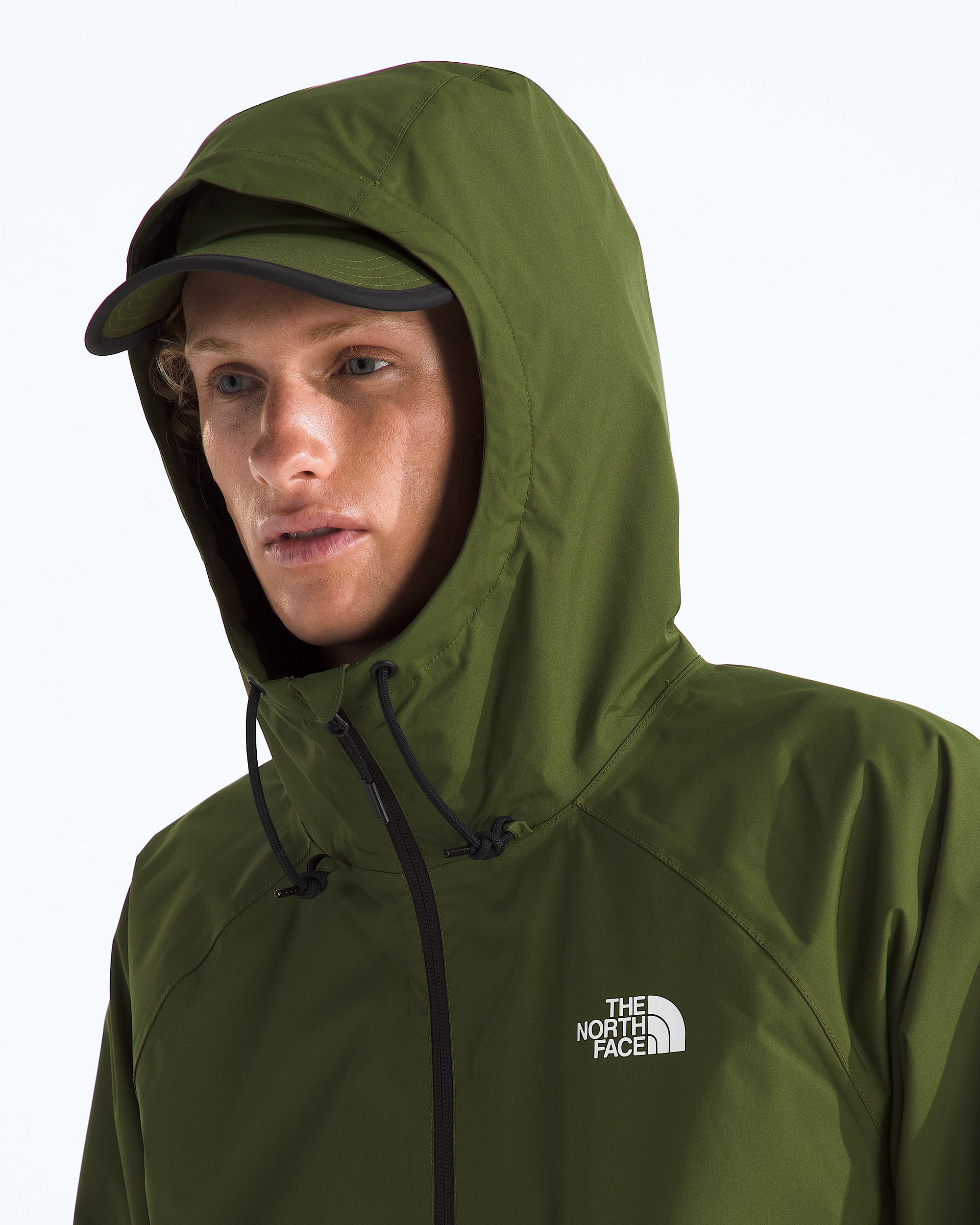 Mens Antora Rain Hoodie TNF MODELHOOD2
