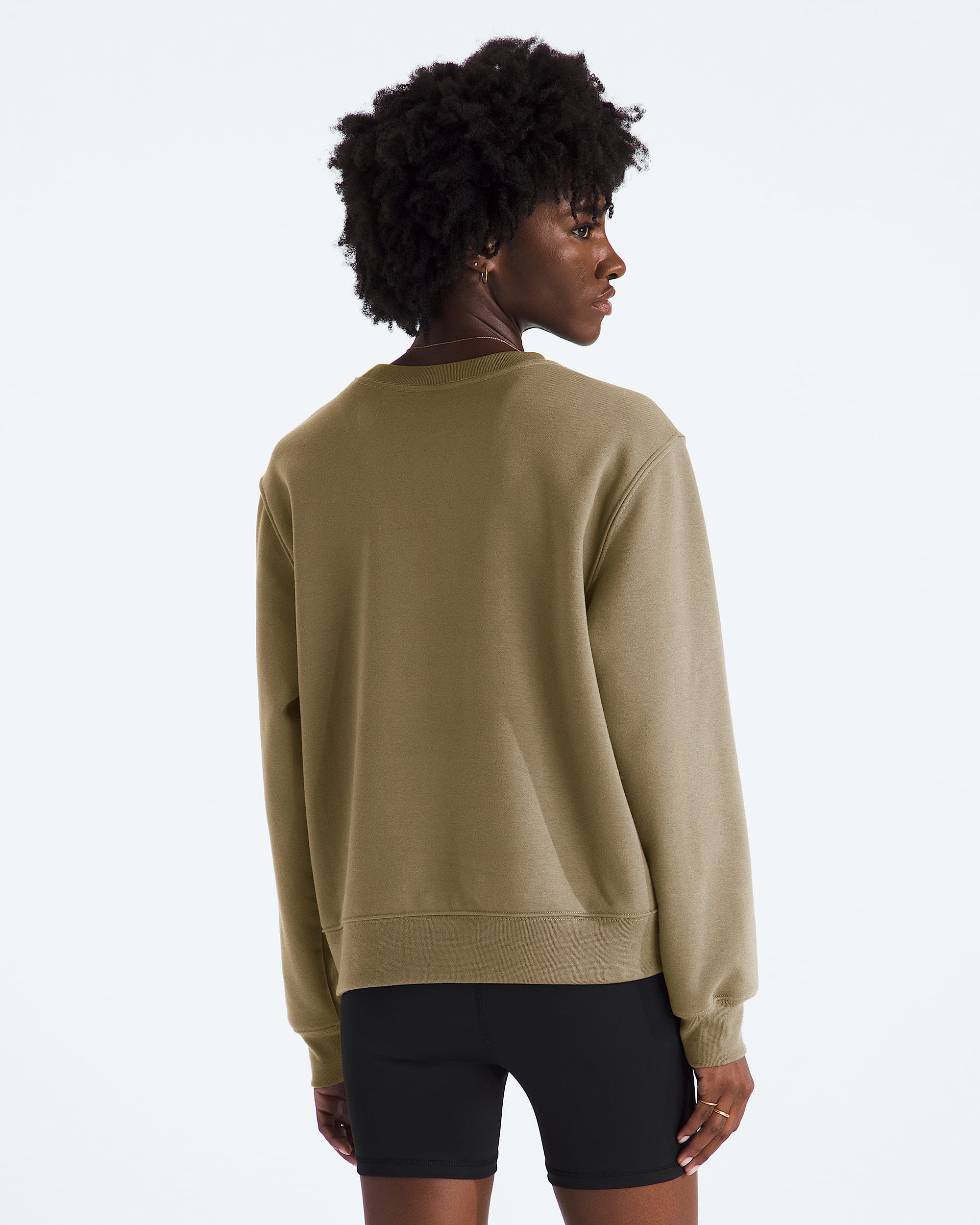 Womens TNF Essential Simple Dome Relaxed Crew TNF BACK