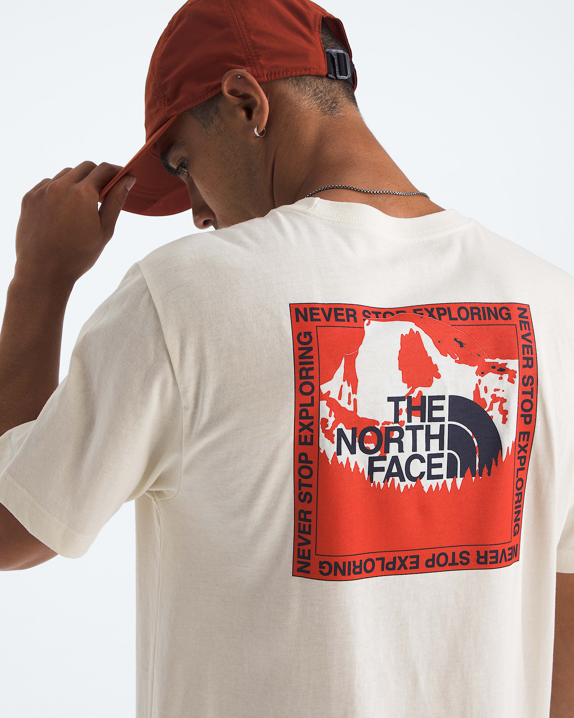 Mens Stay Exploring Regular ShortSleeve Tee TNF HERO2