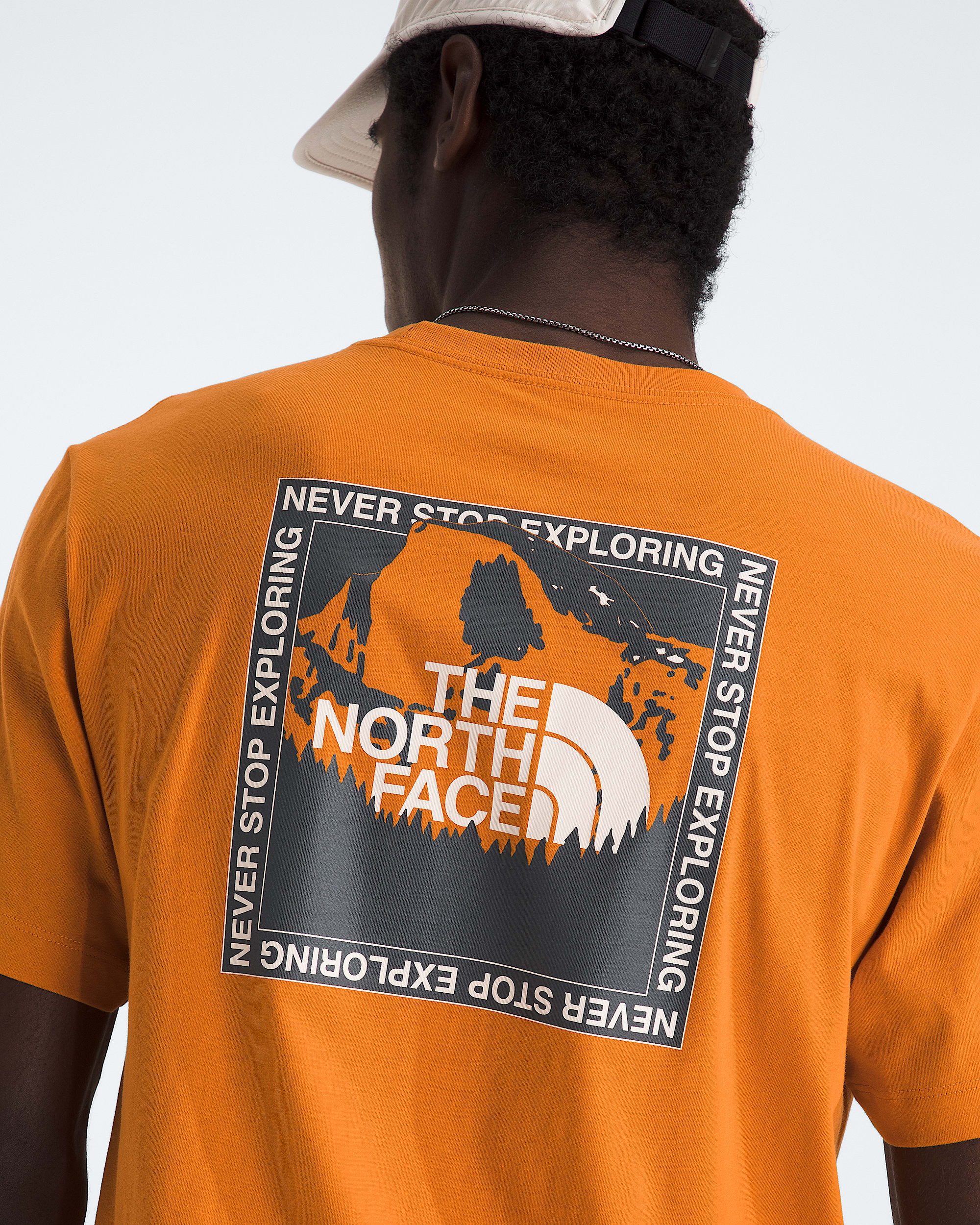 Mens Stay Exploring Regular ShortSleeve Tee TNF HERO2