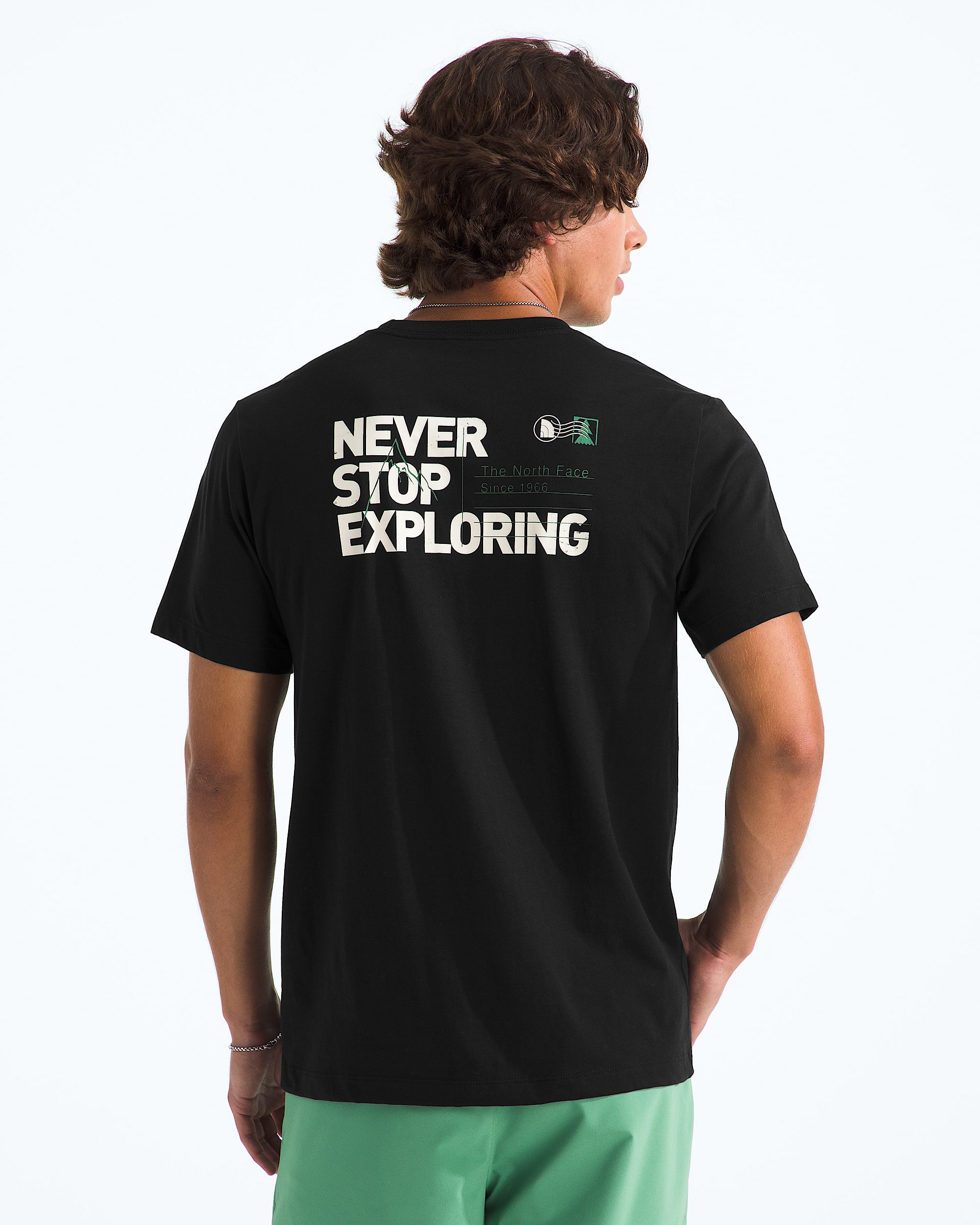 Mens Never Stop Postcard Regular ShortSleeve Tee TNF Main