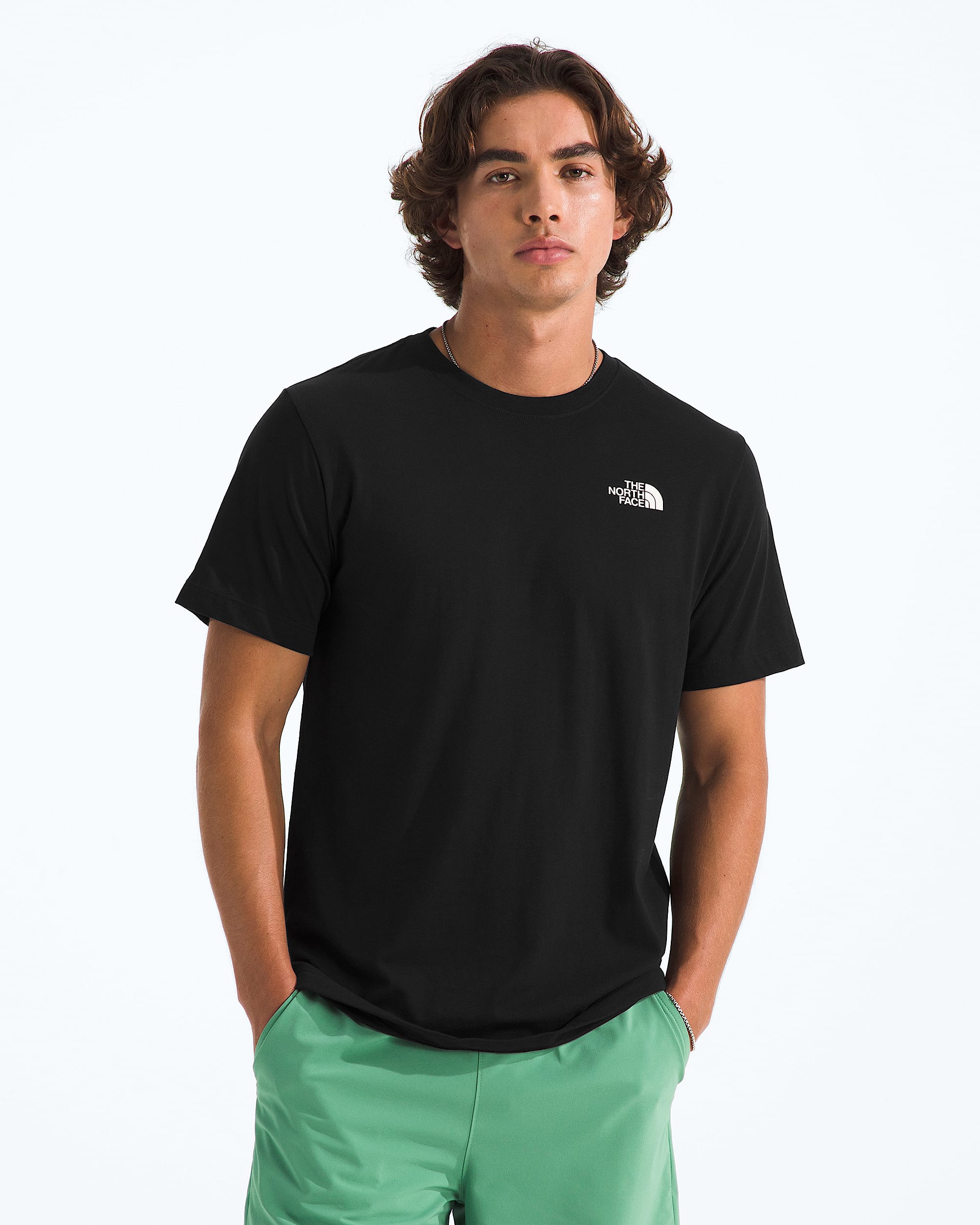 Mens Never Stop Postcard Regular ShortSleeve Tee TNF BACK