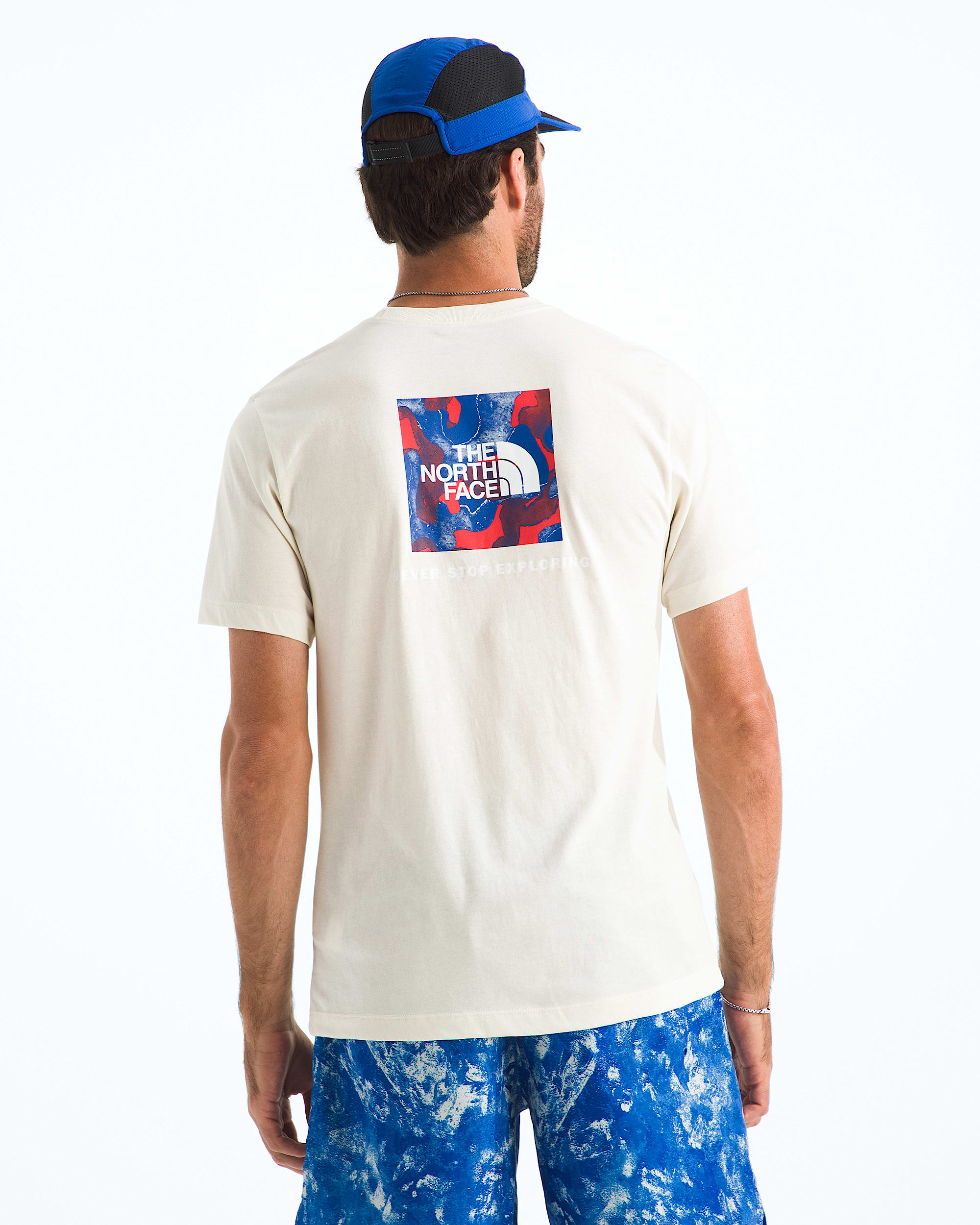 Mens Red White  Blue Regular ShortSleeve Tee TNF Main