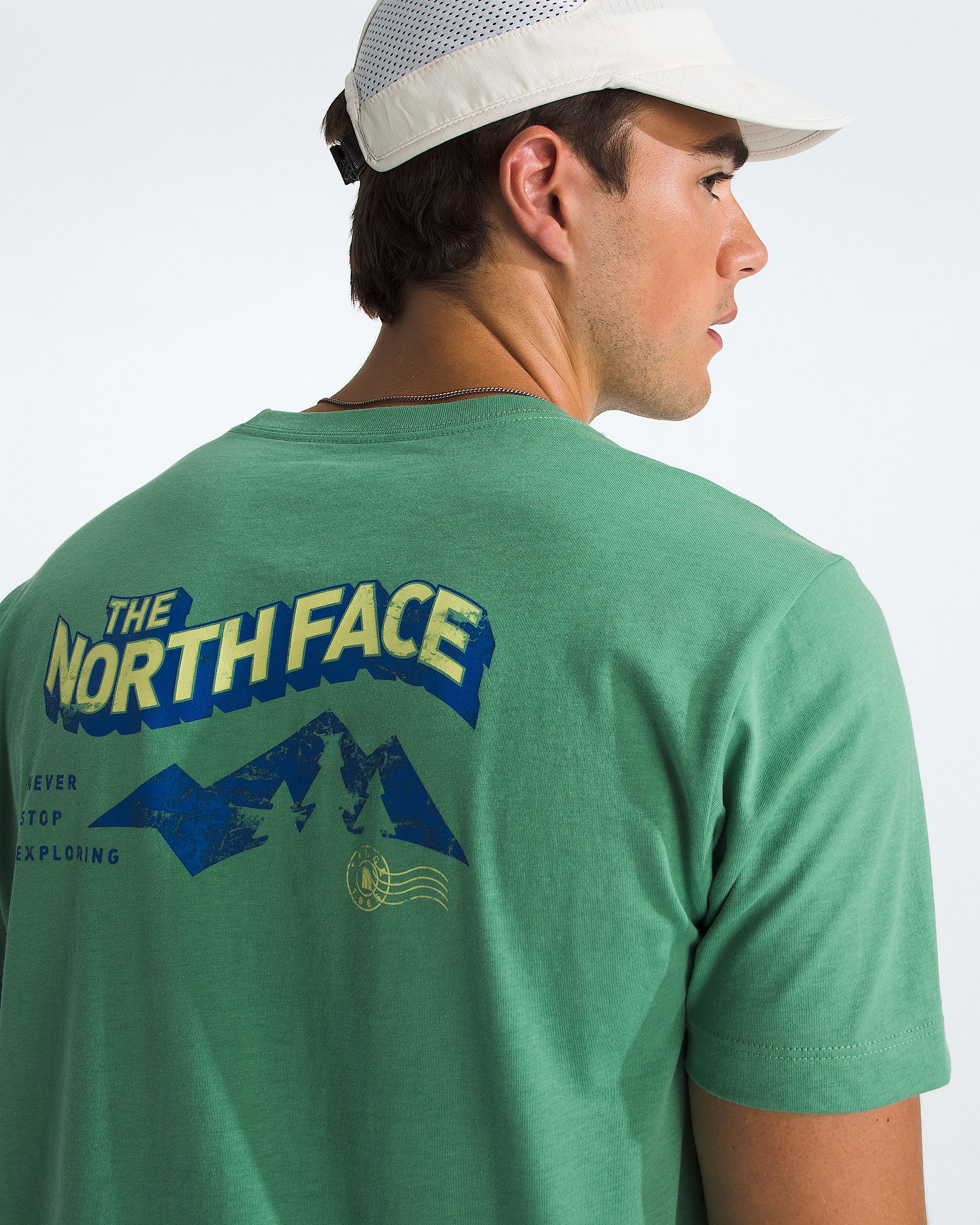 Mens Explore Postcard Regular ShortSleeve Tee TNF HERO2