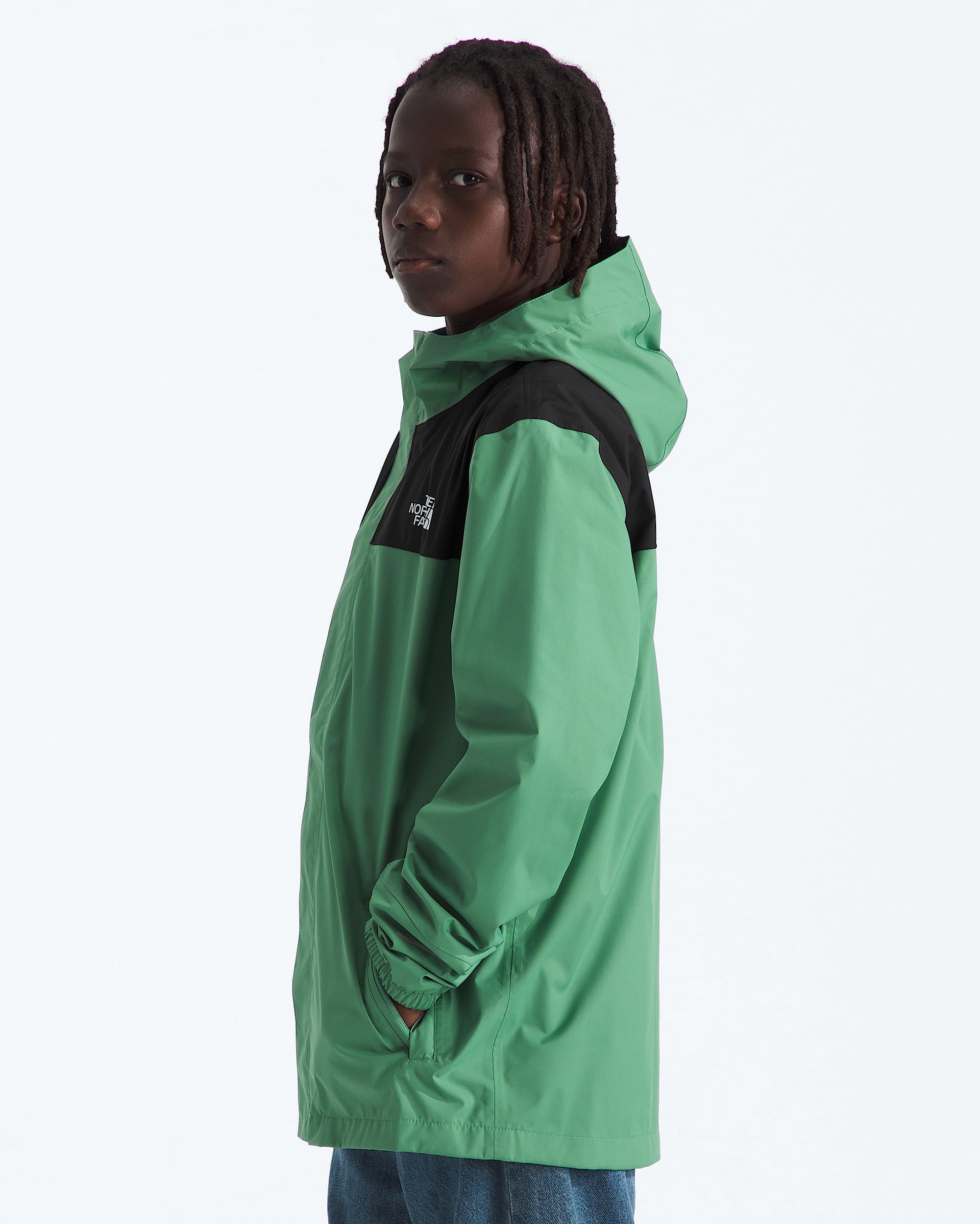 Boys Antora Rain Jacket TNF MODEL34