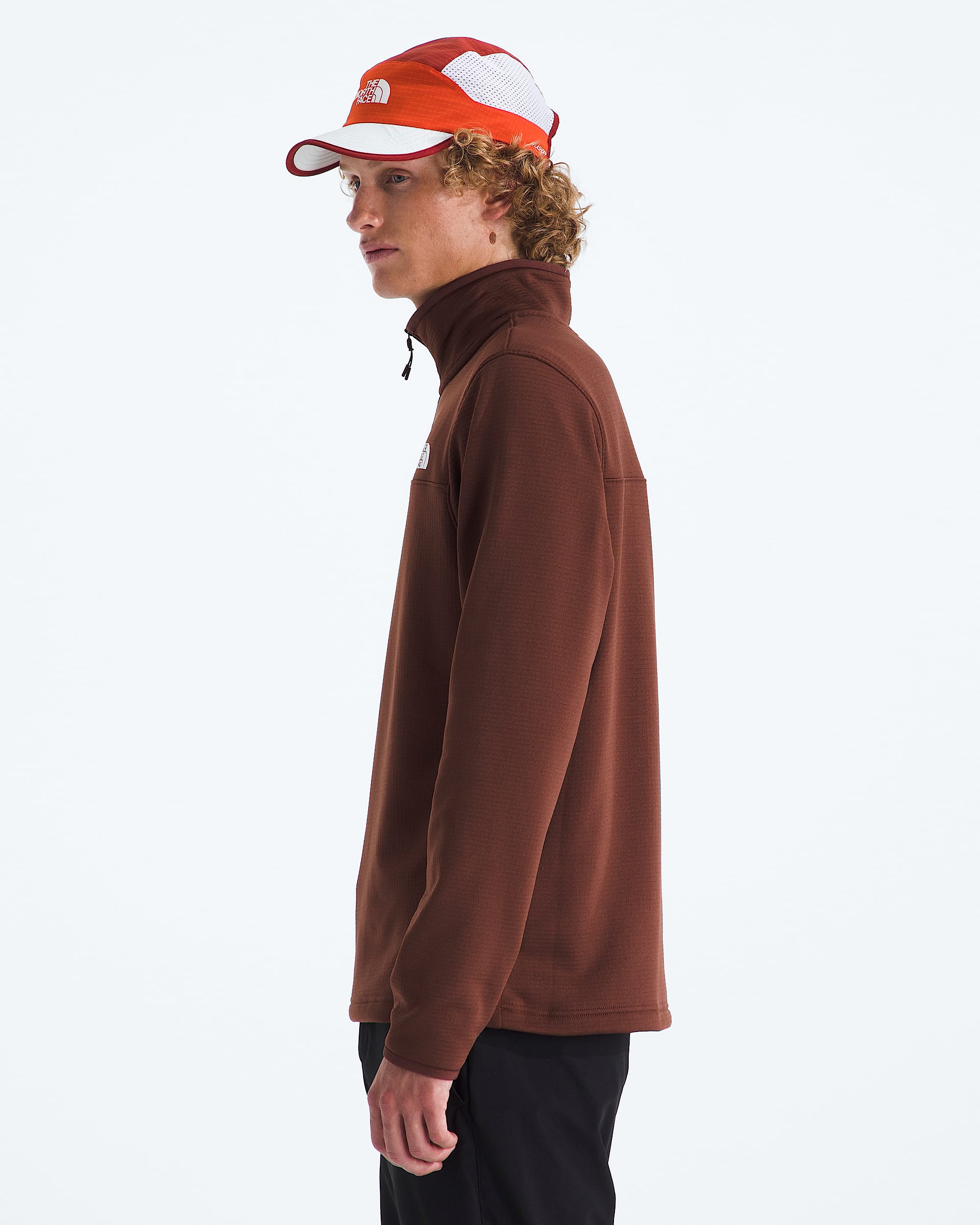 Mens Cedar Trail Grid Fleece Zip TNF MODEL34