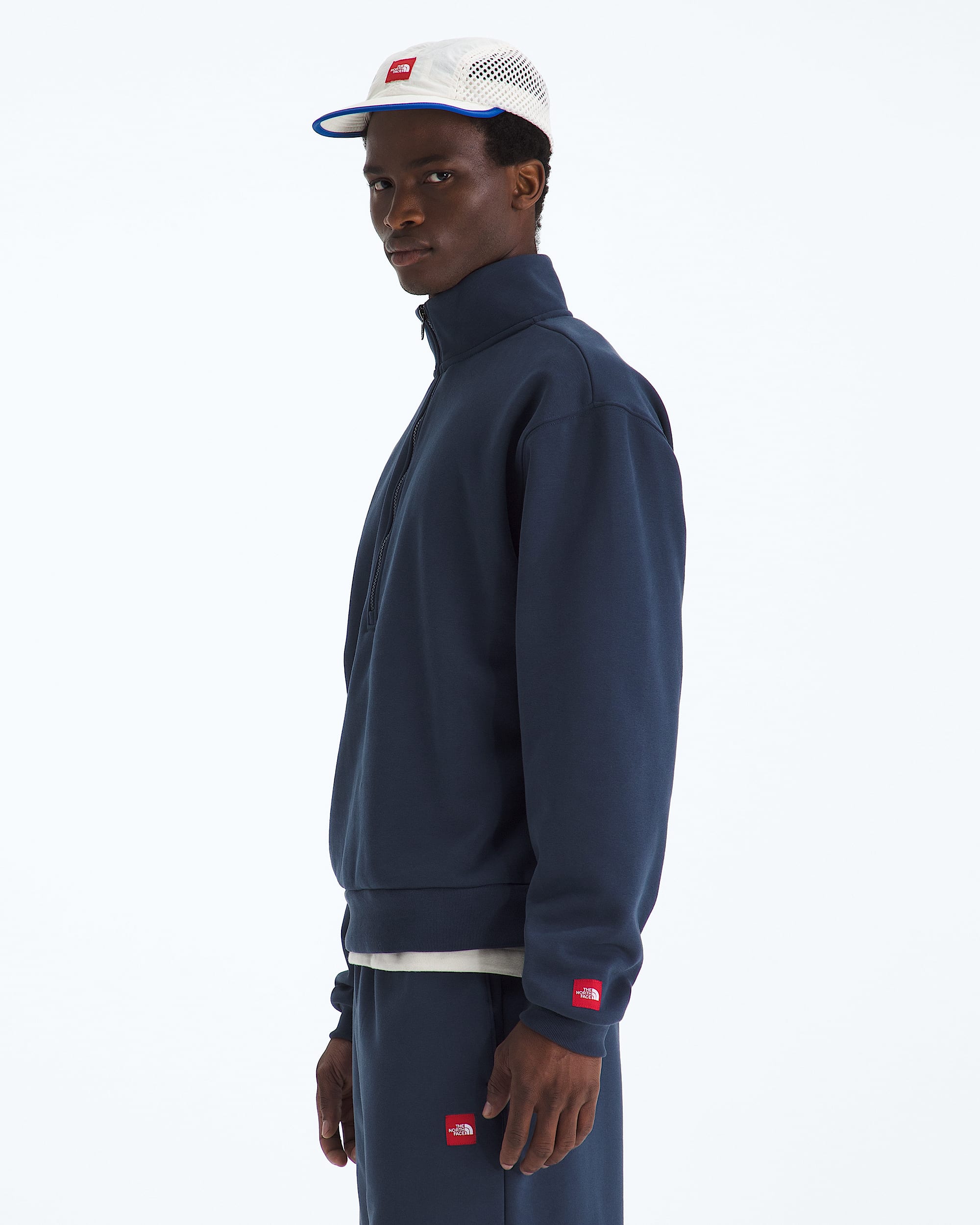 Mens TNF Red Box Half Zip TNF MODEL34