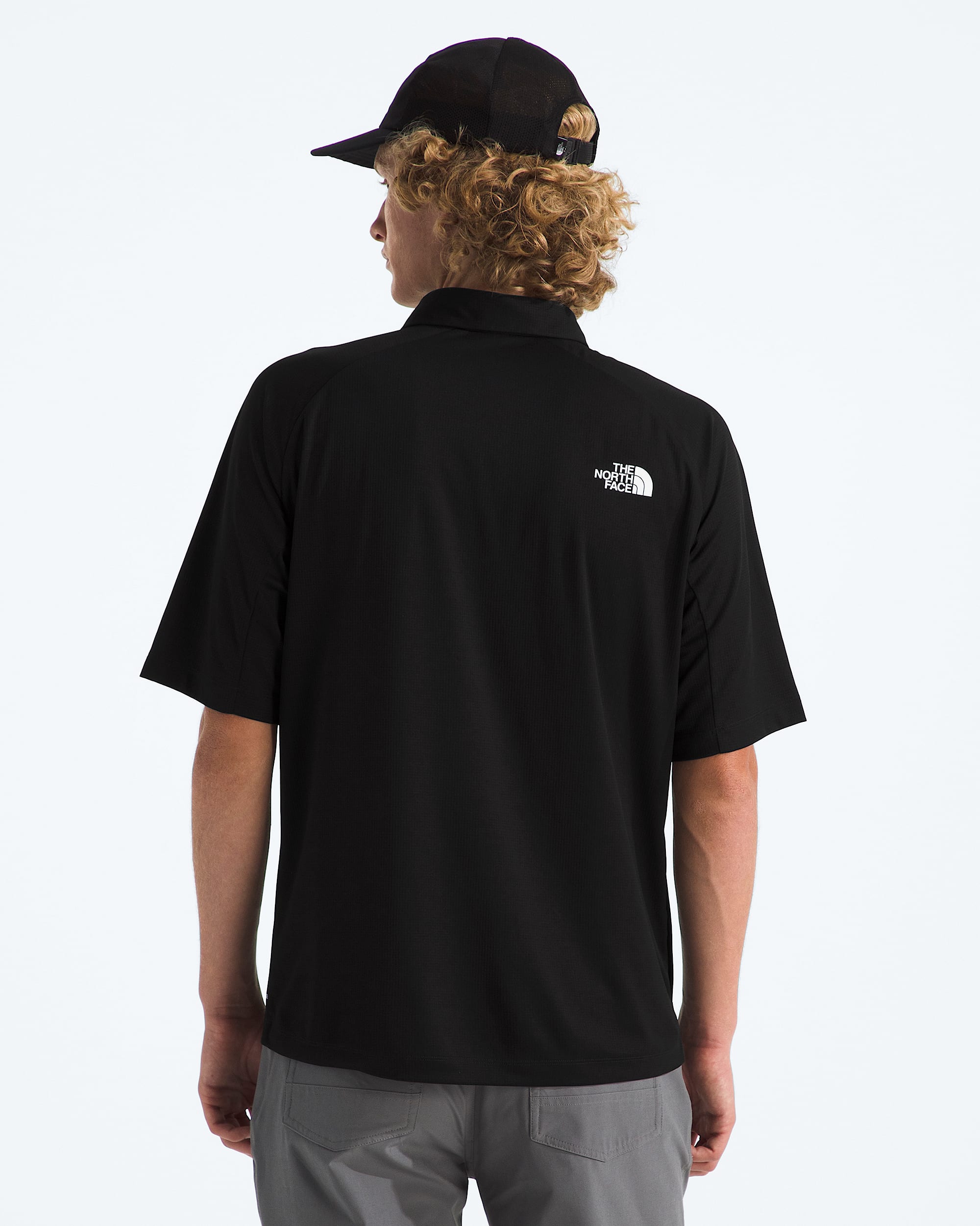 Mens LIGHTRANGE Packable ShortSleeve Polo TNF BACK