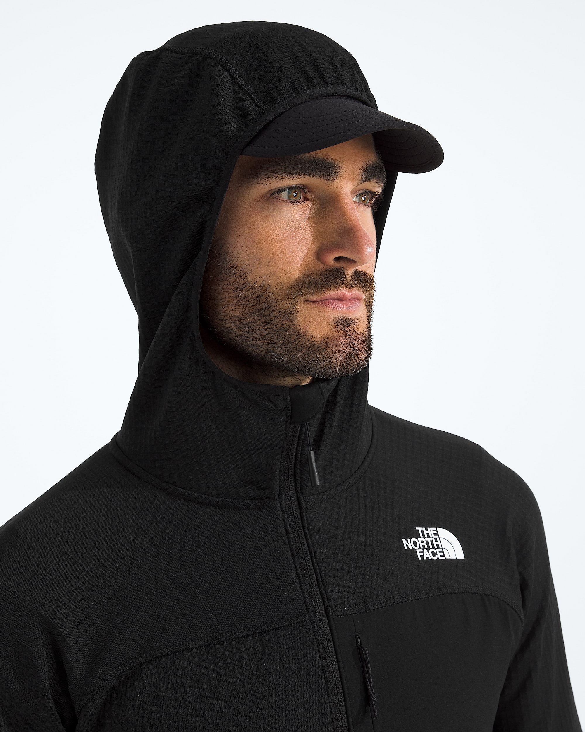 Mens Polartec Power Grid Stormgap Hoodie TNF MODELHOOD2