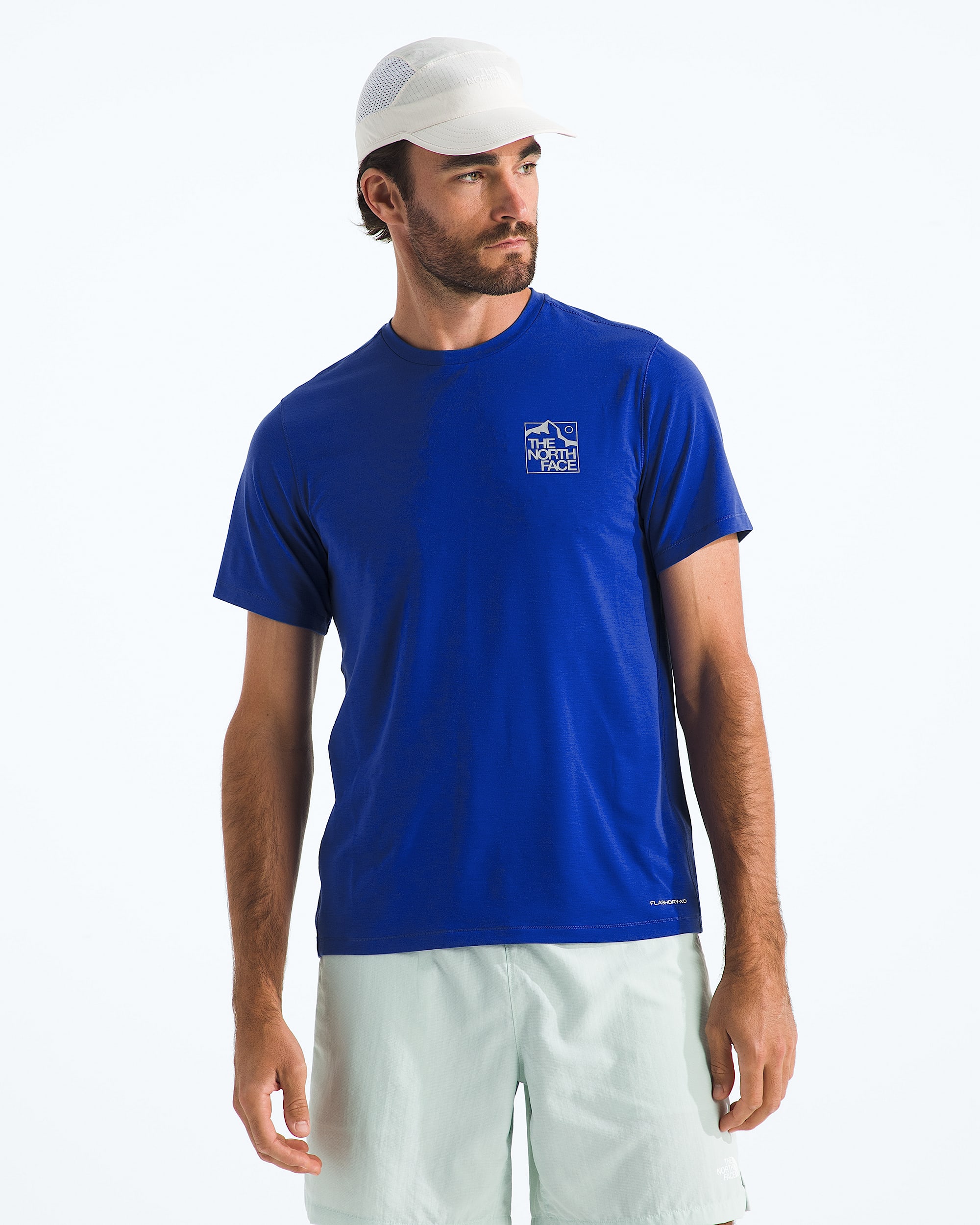 Mens Adventure Sunrise Hike ShortSleeve Tee TNF HERO