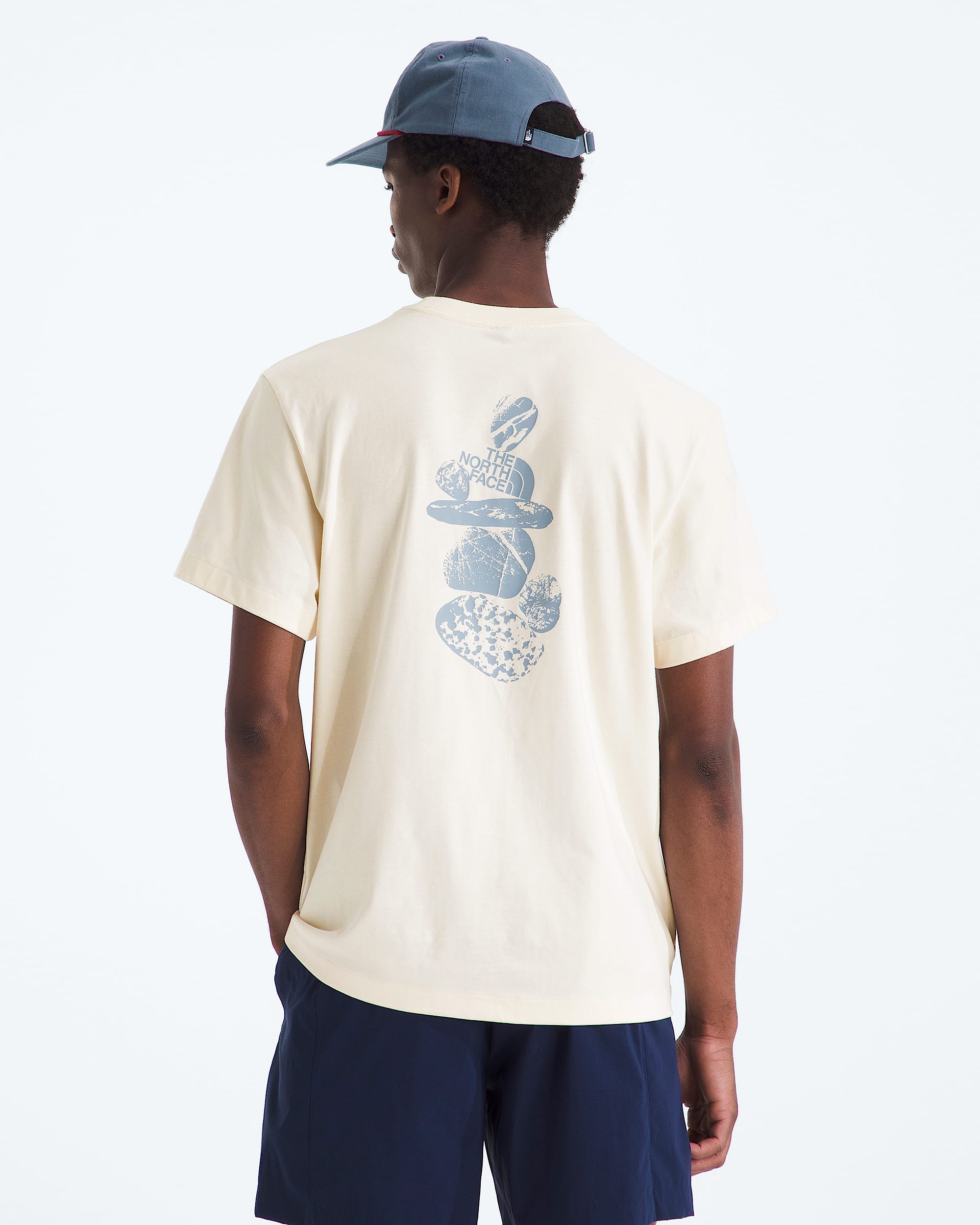 Mens Stones Relaxed ShortSleeve TeeGraphic TNF BACK