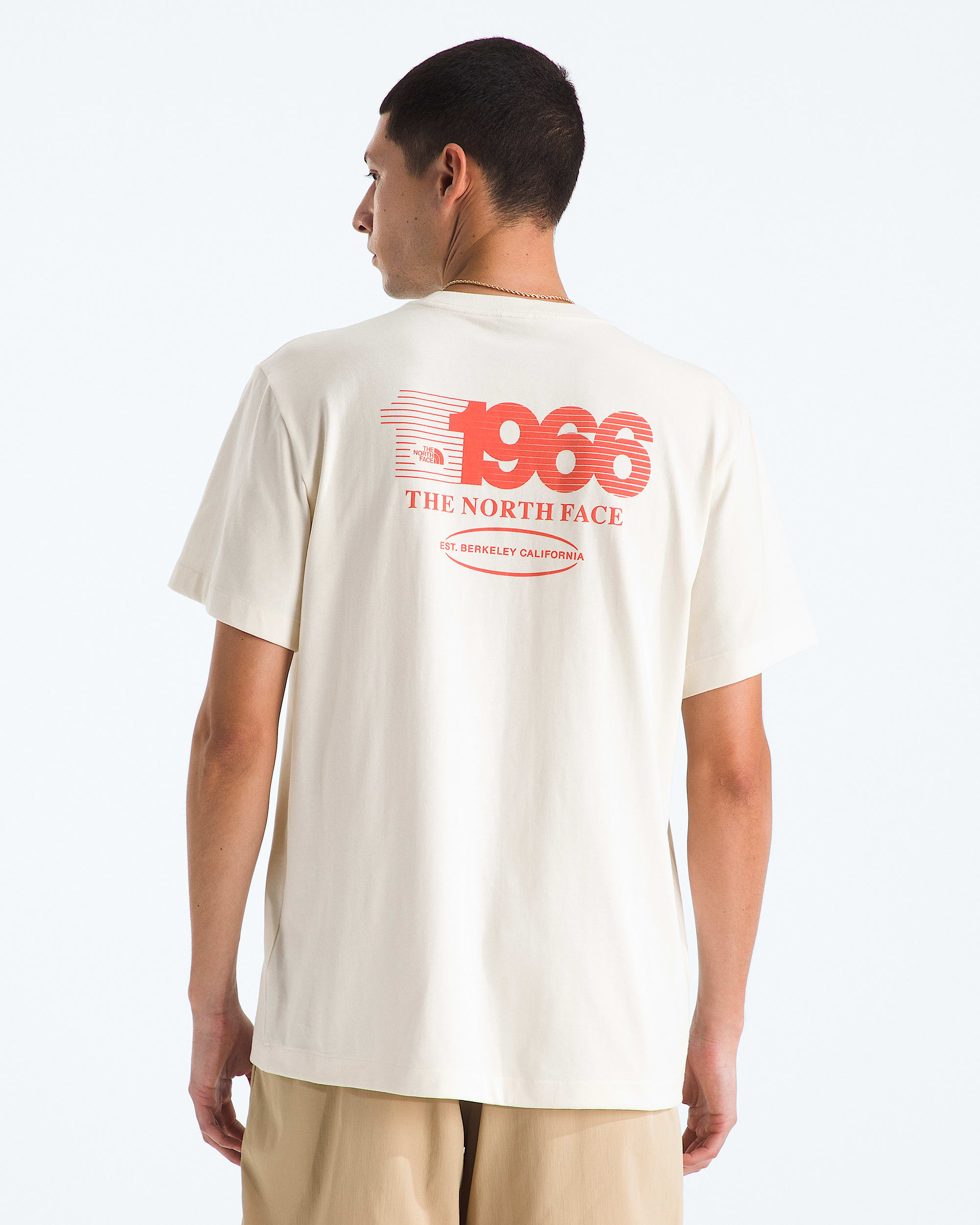 Mens Track Relaxed ShortSleeve TeeGraphic TNF BACK