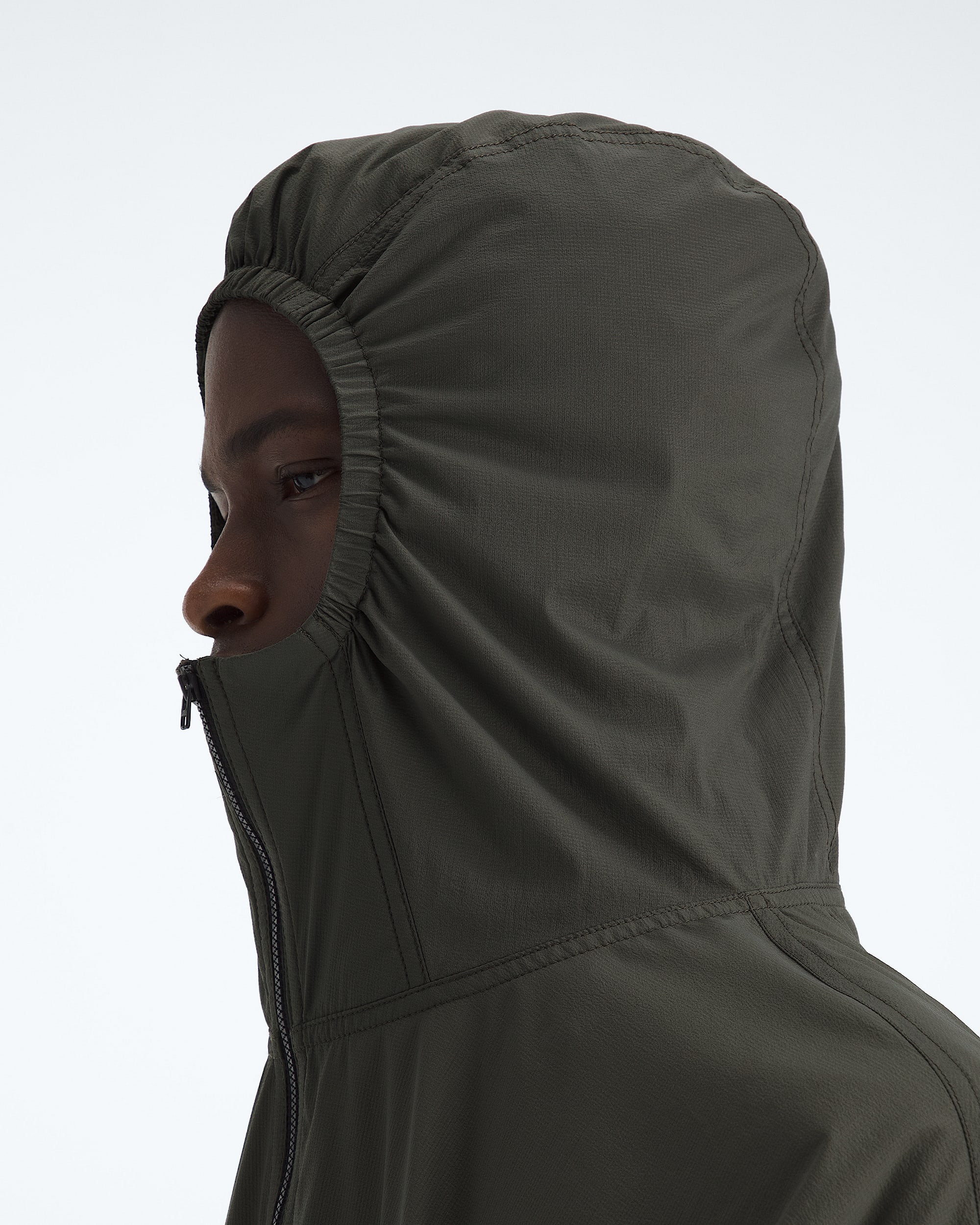 Unisex TNF Red Box Packable Hooded Wind Jacket TNF MODELHOOD2