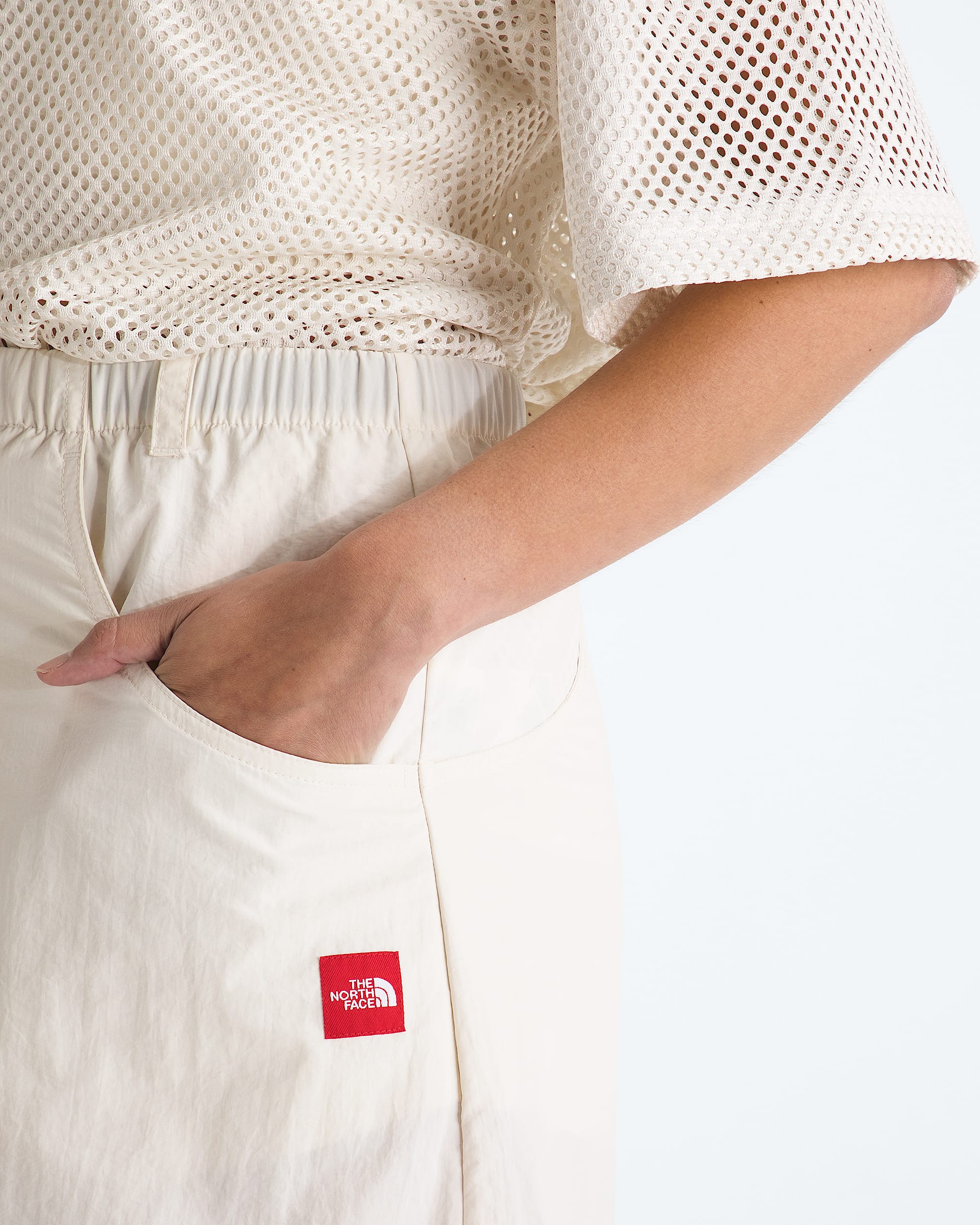 Womens TNF Red Box Nylon Belted Skirt TNF ALT1