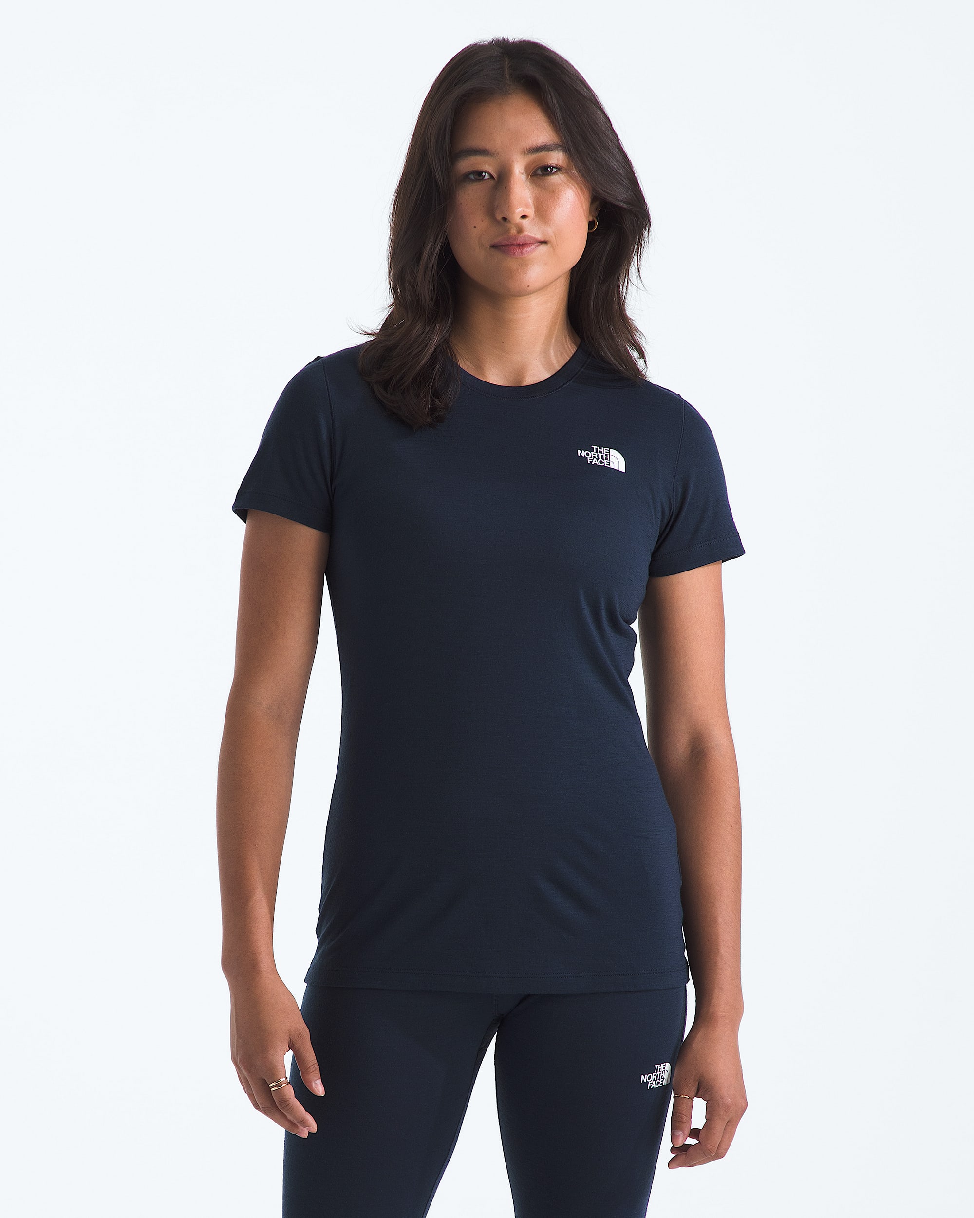 TNF X Smartwool Womens Merino Blend 150 ShortSleeve Crew TNF HERO