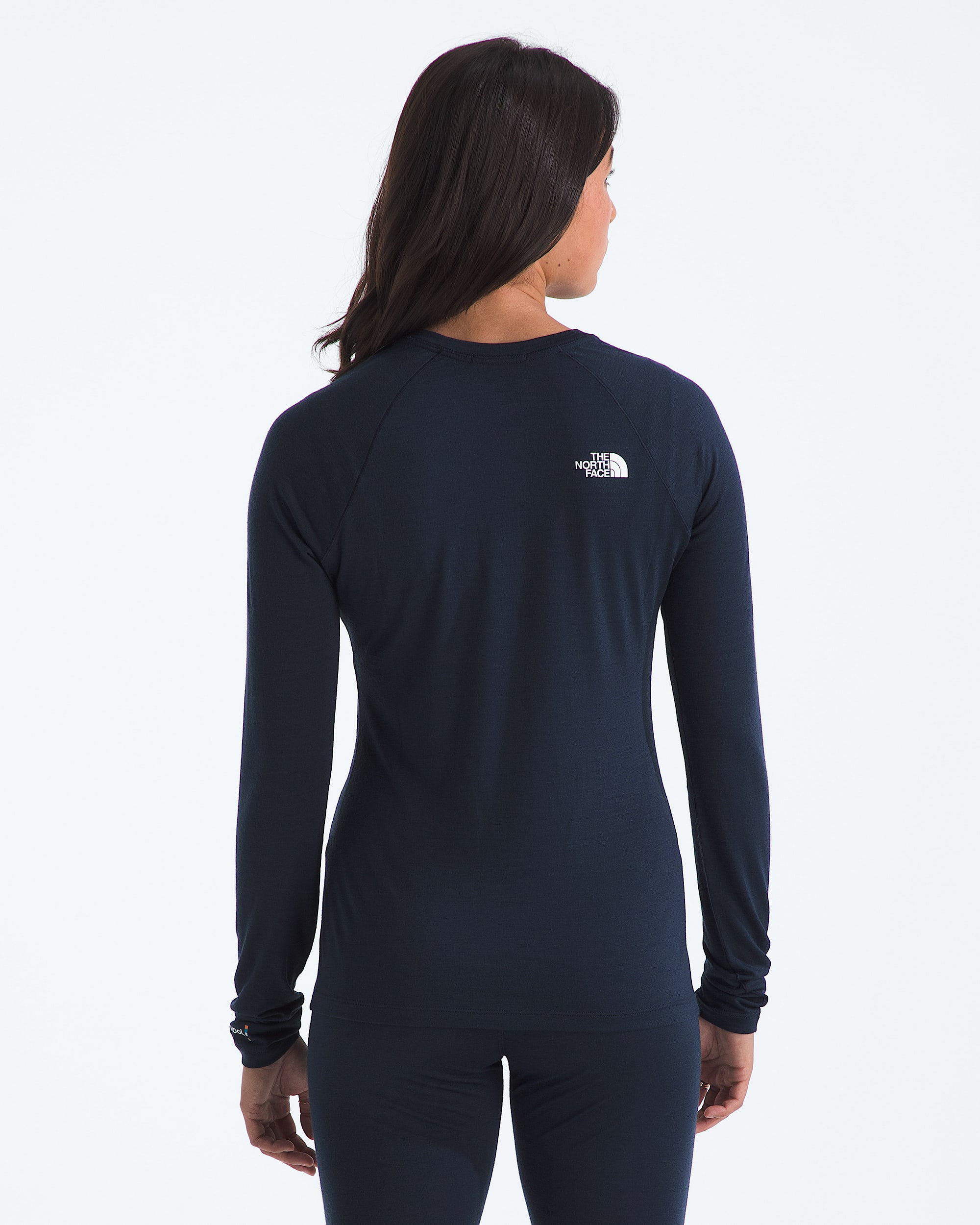 TNF X Smartwool Womens Merino Blend 150 LongSleeve Crew TNF BACK