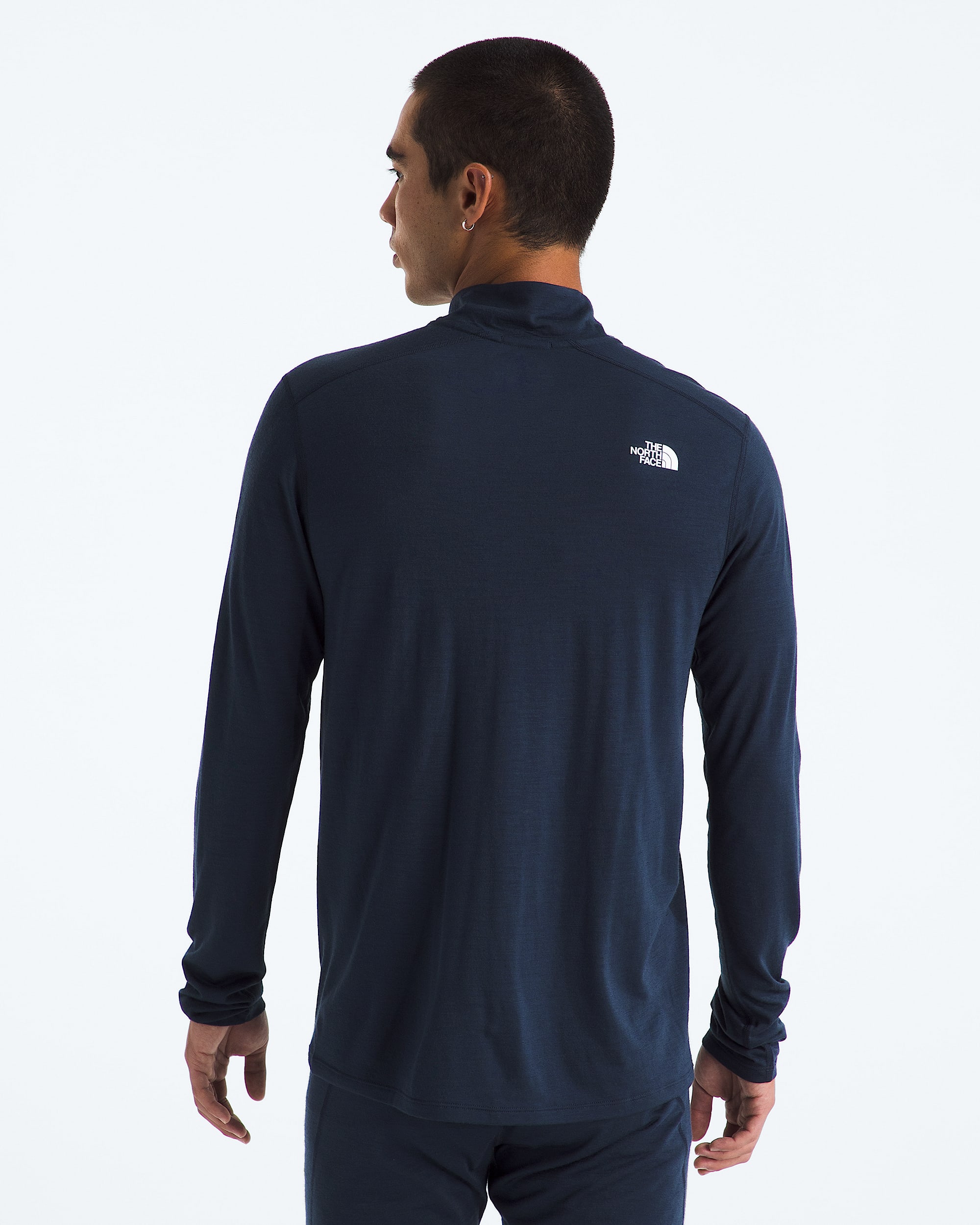 Chandail  glissire un quart et manches longues TNF X Smartwool 150 en mlange de mrinos pour hommes TNF BACK