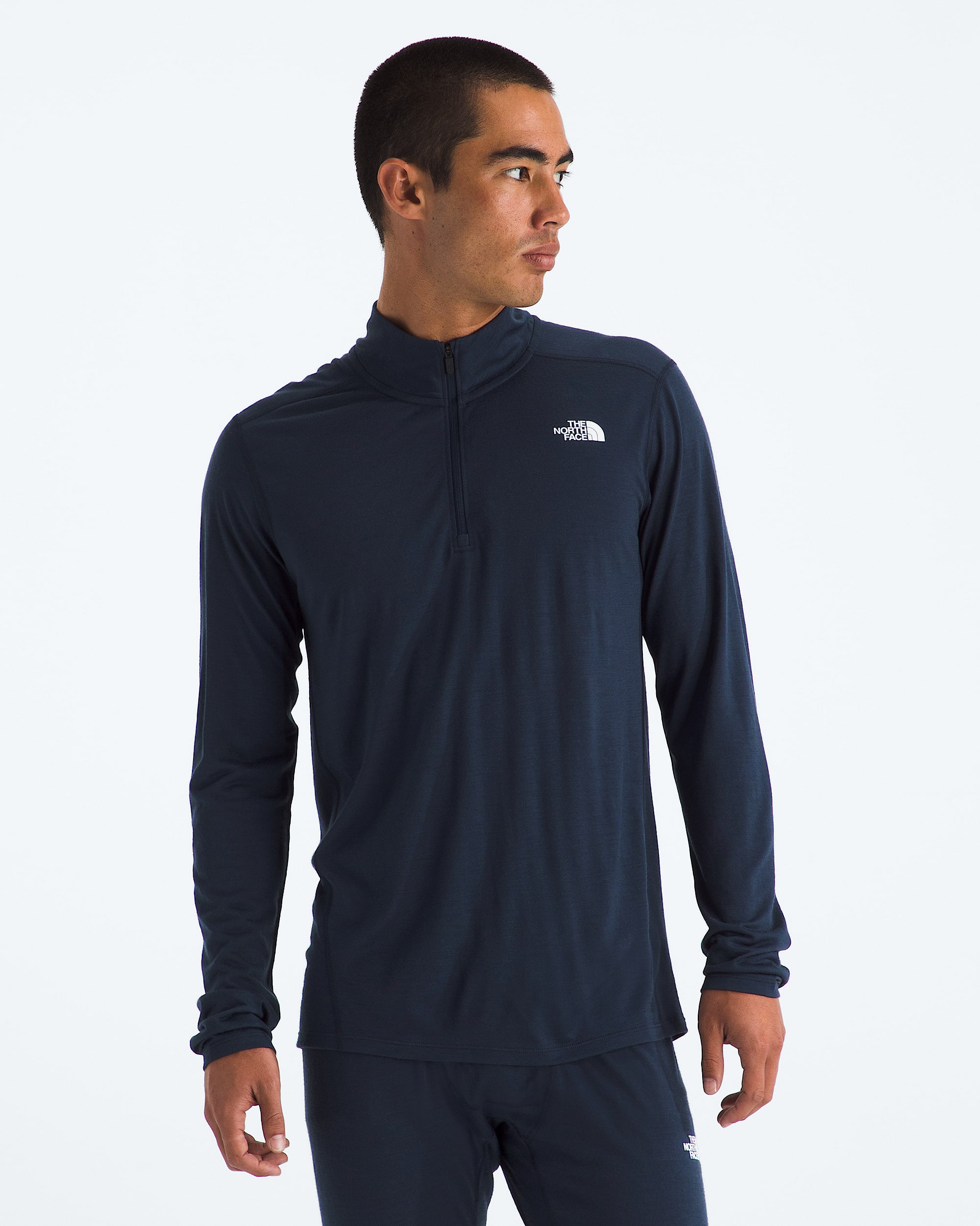 Chandail  glissire un quart et manches longues TNF X Smartwool 150 en mlange de mrinos pour hommes TNF HERO
