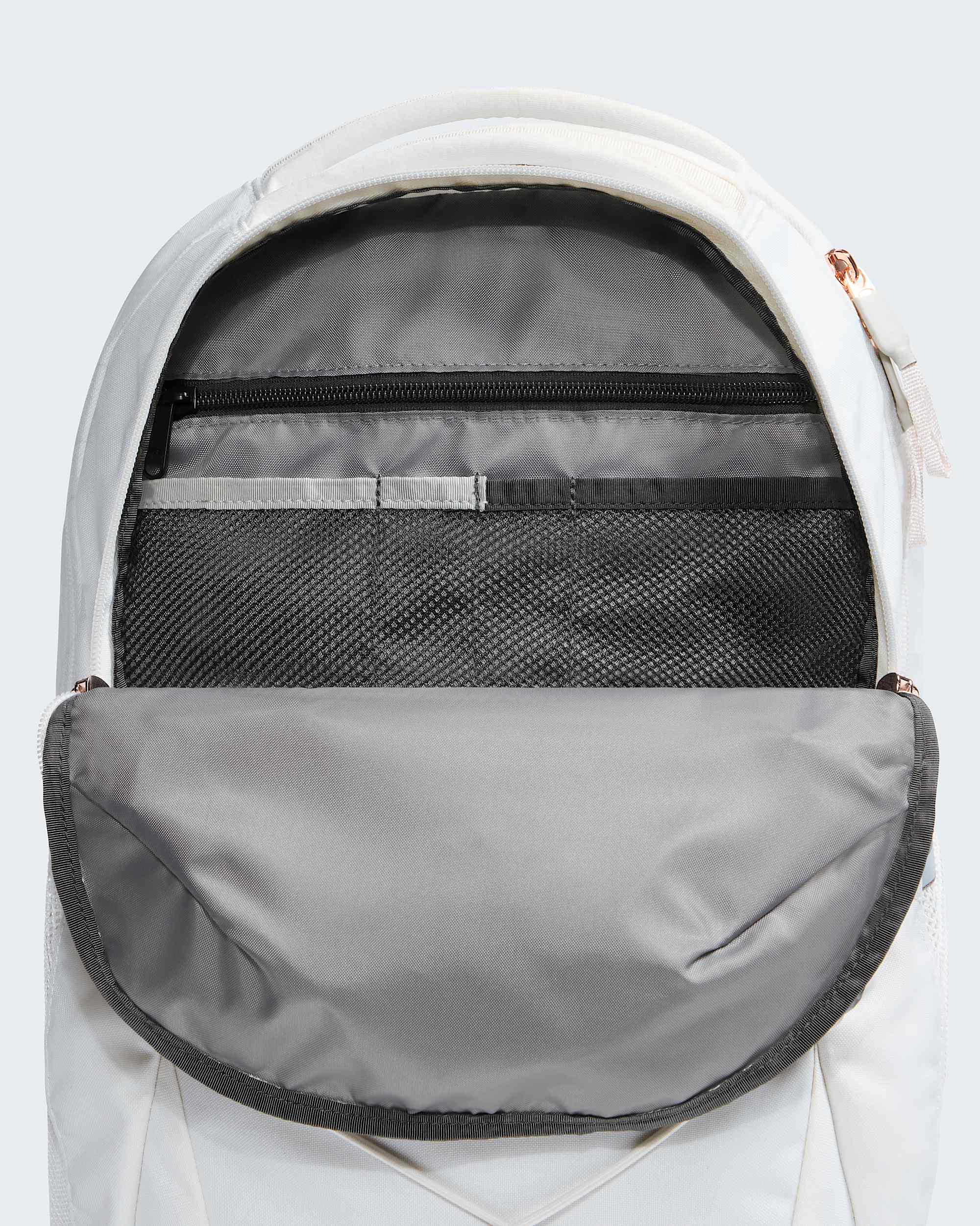 north face backpack black and white splatter The Women's Borealis Commuter Laptop - Everyday Travel Bag, Laptop Sleeve, Reflective Details, Gardenia White/TNF Black-NPF, One Size lined sleeves before heading to class or work Michigan State North Face Groundwork