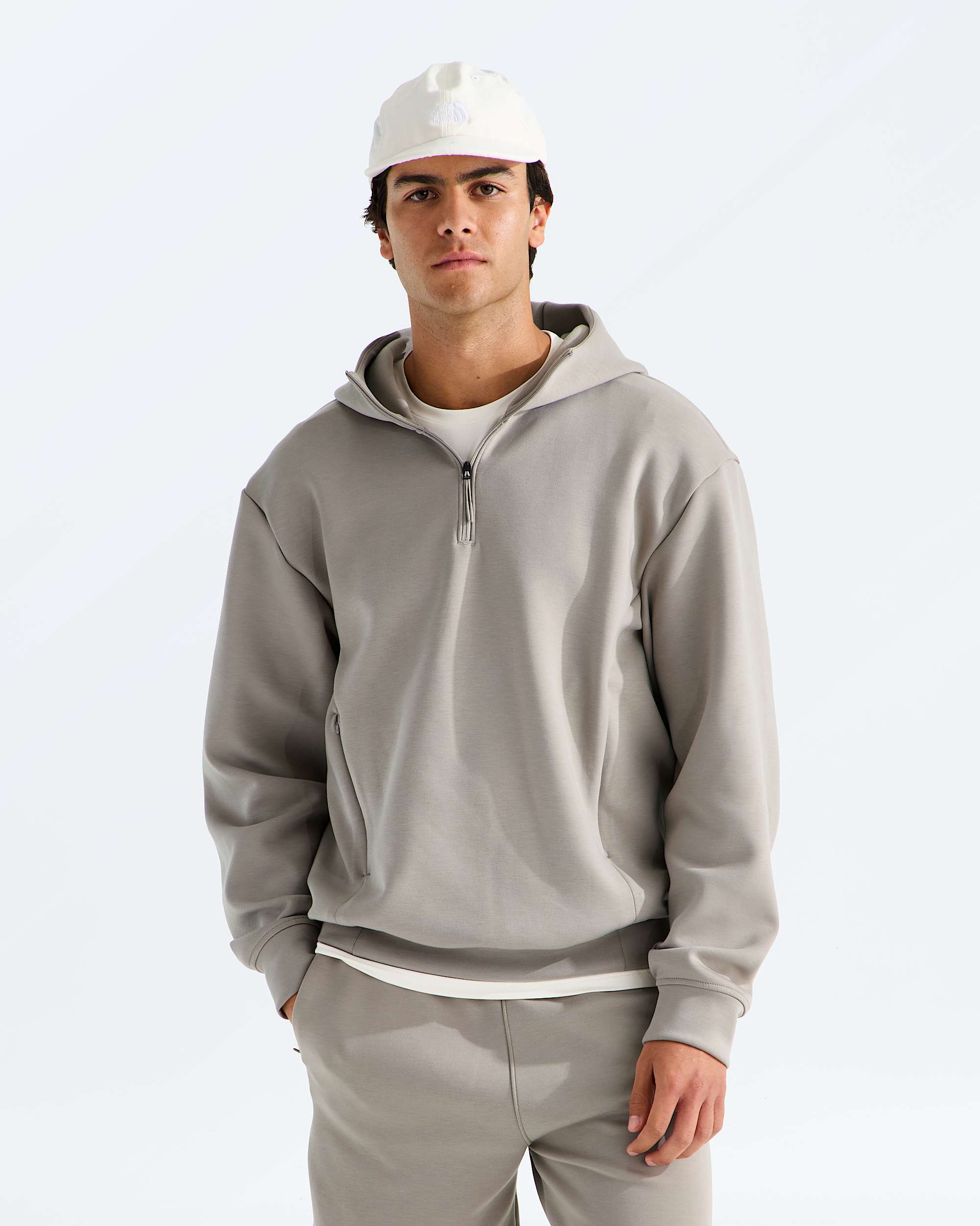 Chandail  capuchon  glissire un quart Dynamic pour hommes TNF HERO
