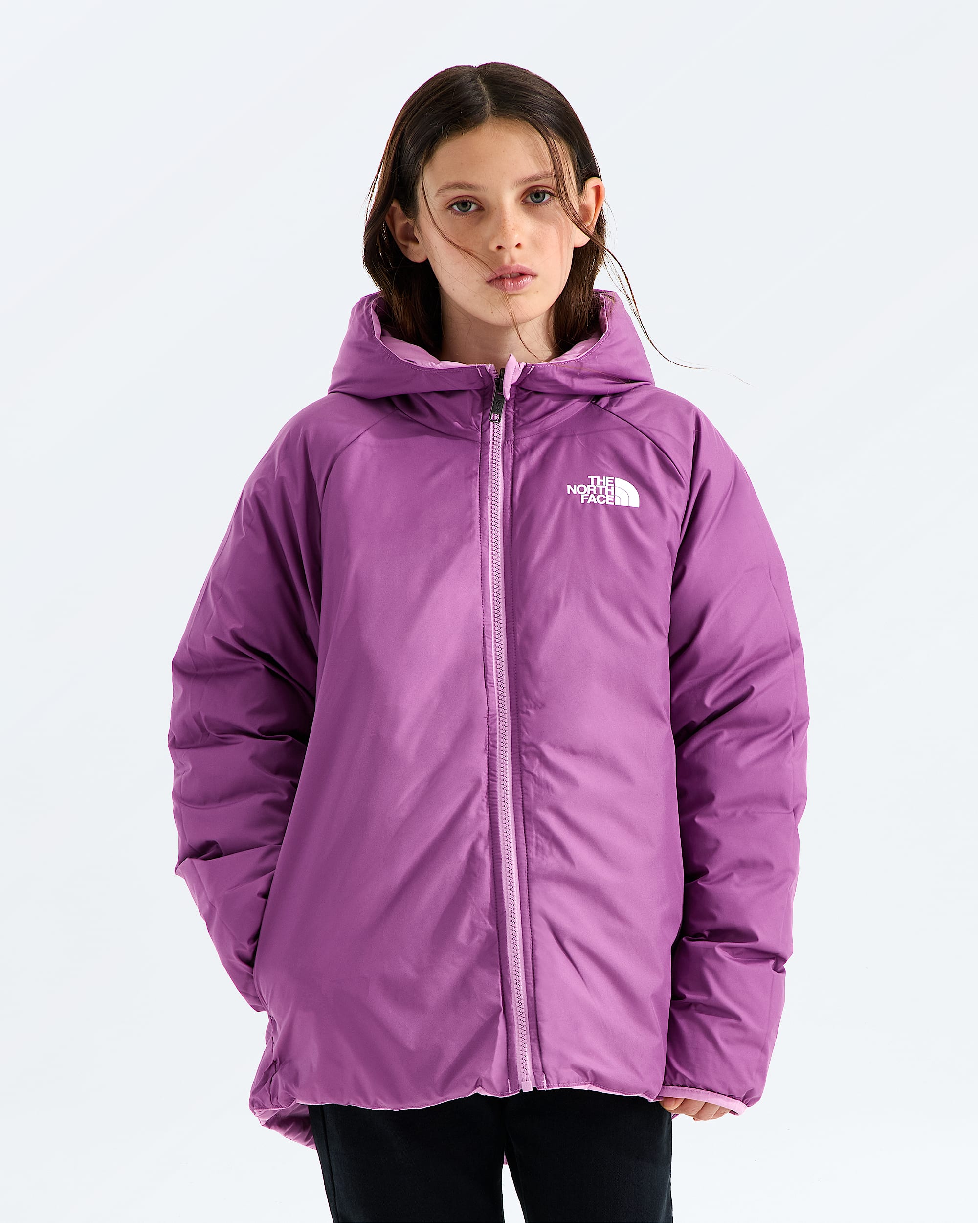 Veste  capuche rversible Perrito pour filles TNF HEROREV