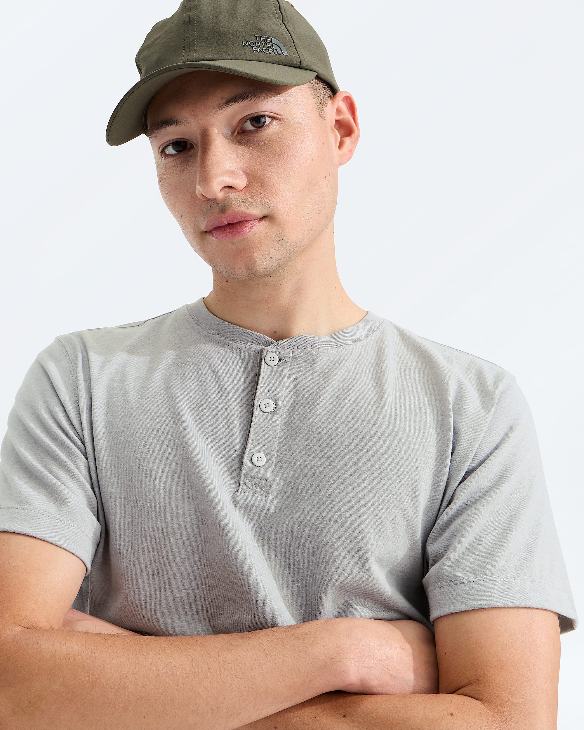 Mens TriBlend ShortSleeve Henley TNF HERO2