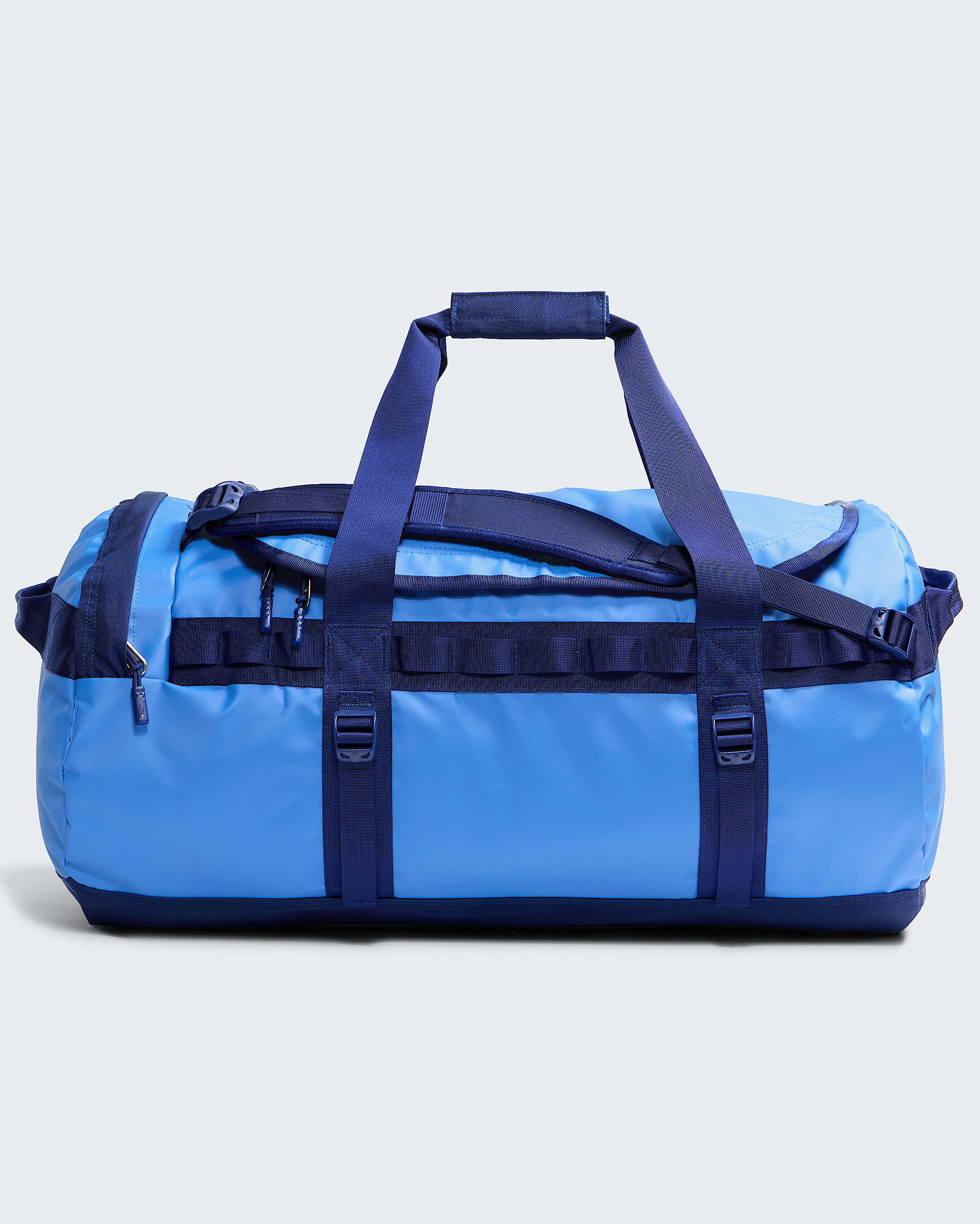 north face duffel backpack waterproof THE Voyager 62L TNF Black with cleverly angled side handles that stop it knocking into you as you walk The North Face Base Camp